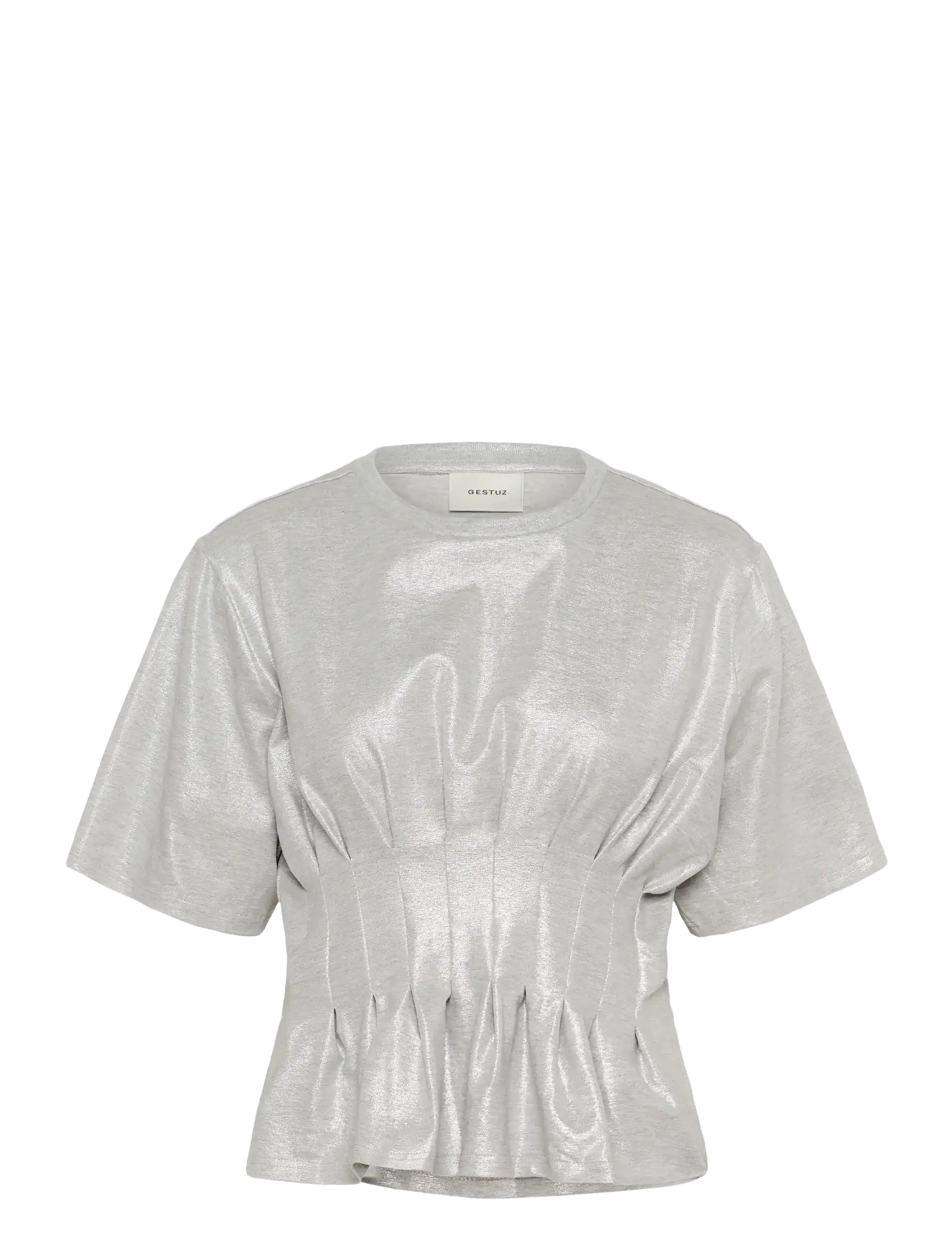 Gestuz GZpamila tee - Riided - LGM / SILVER GLITTE FOIL / silver