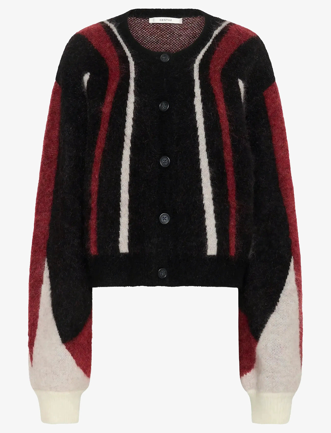 Gestuz - GZmafi cardigan - koftor - black/aronia multi - 0