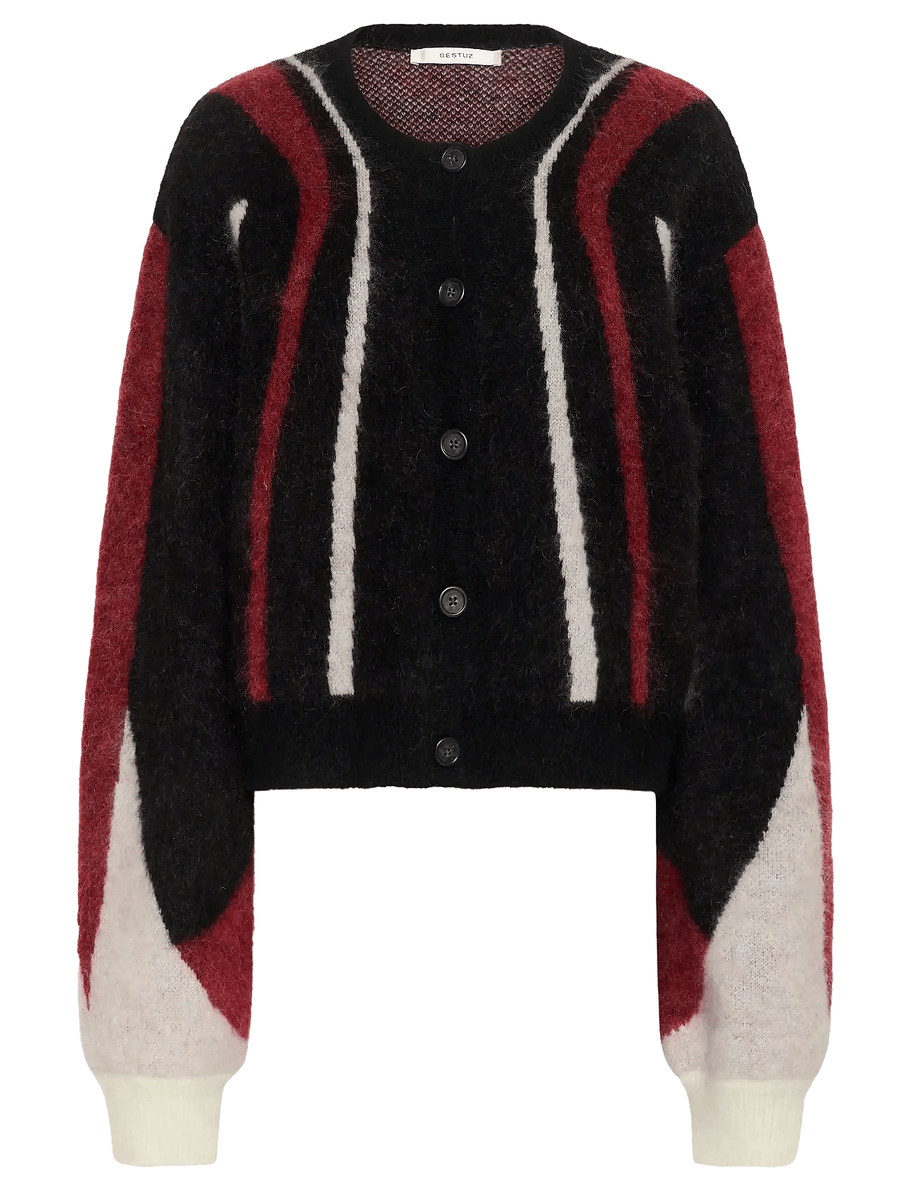 GZmafi cardigan - BLACK/ARONIA MULTI