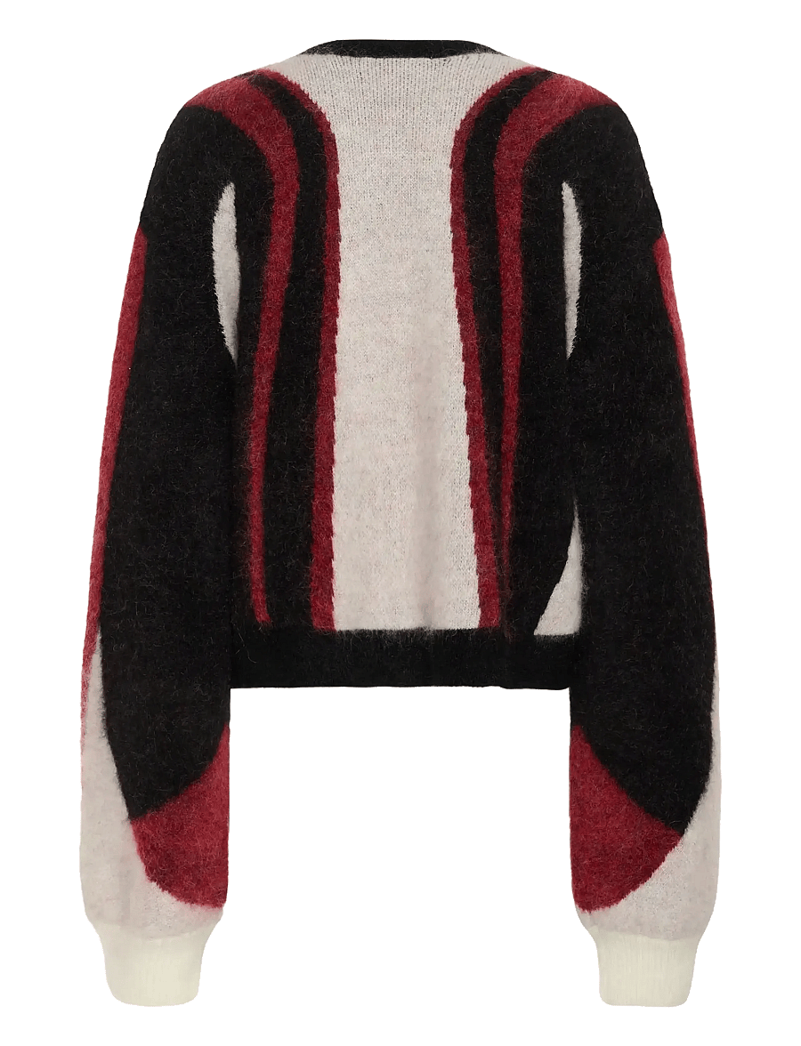 Gestuz - GZmafi cardigan - strickjacken - black/aronia multi - 1