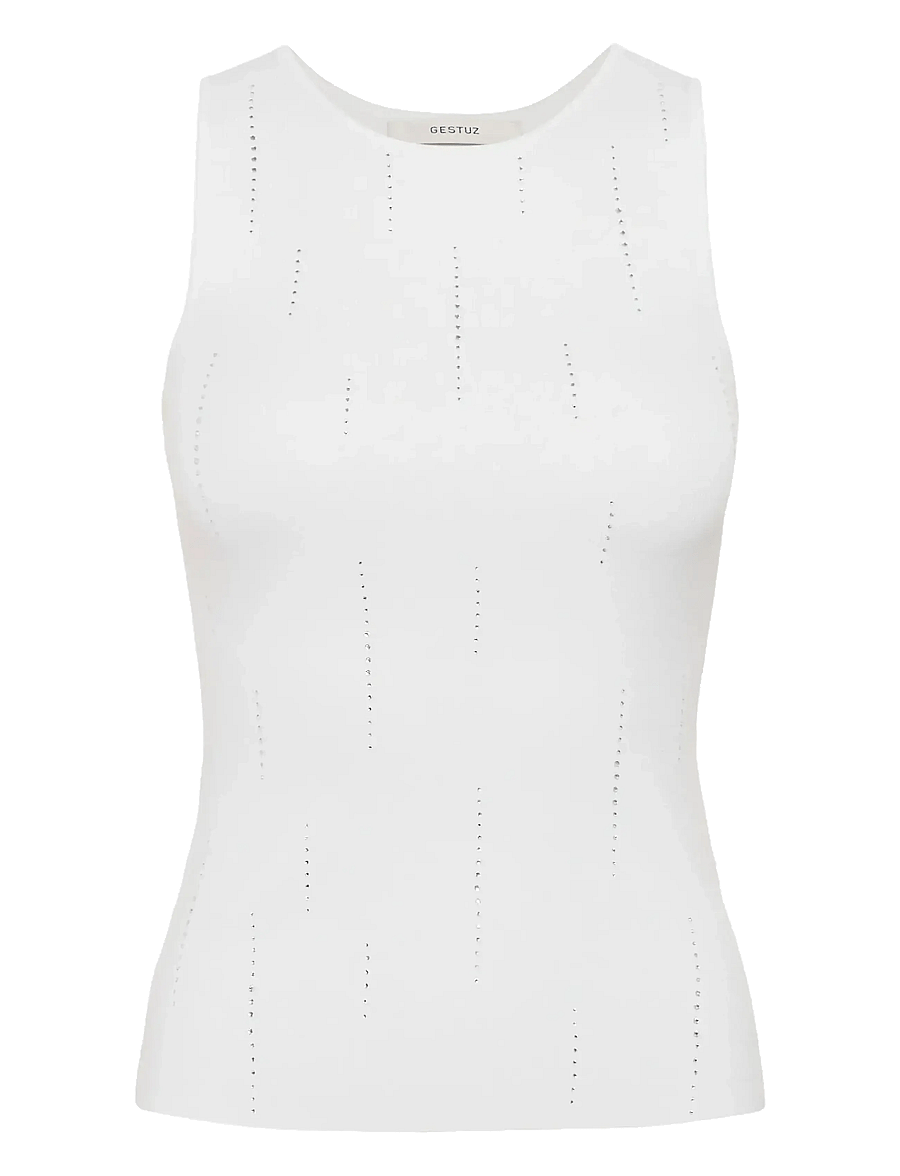 Gestuz - GZsaya top - Ärmellose tops - bright white - 1