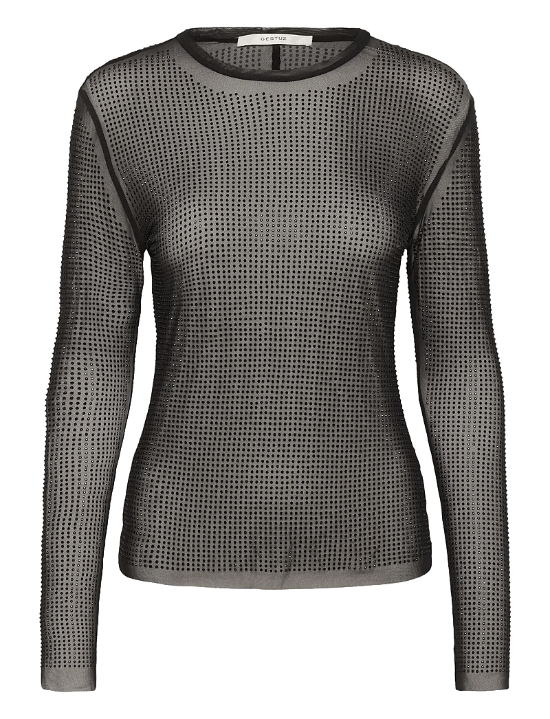 Gestuz - GZkareen top - langärmlige tops - black - 1