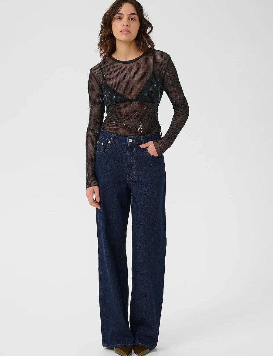 Gestuz - GZkareen top - långärmade toppar - black - 3