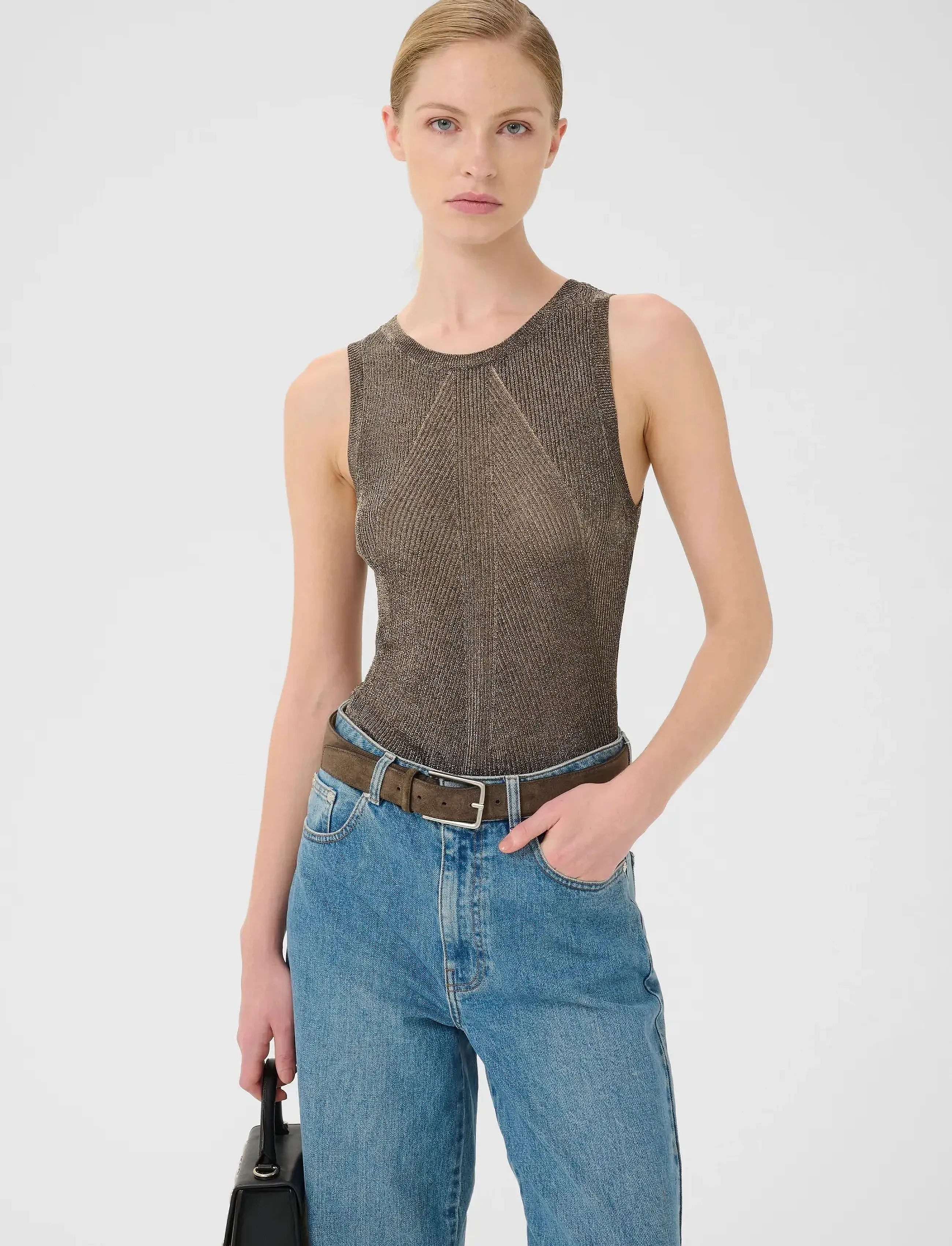 Gestuz Gzsilvi Tank Top, S, T-shirts & Oberteile, Khakigrün - Sleeveless, Frauen
