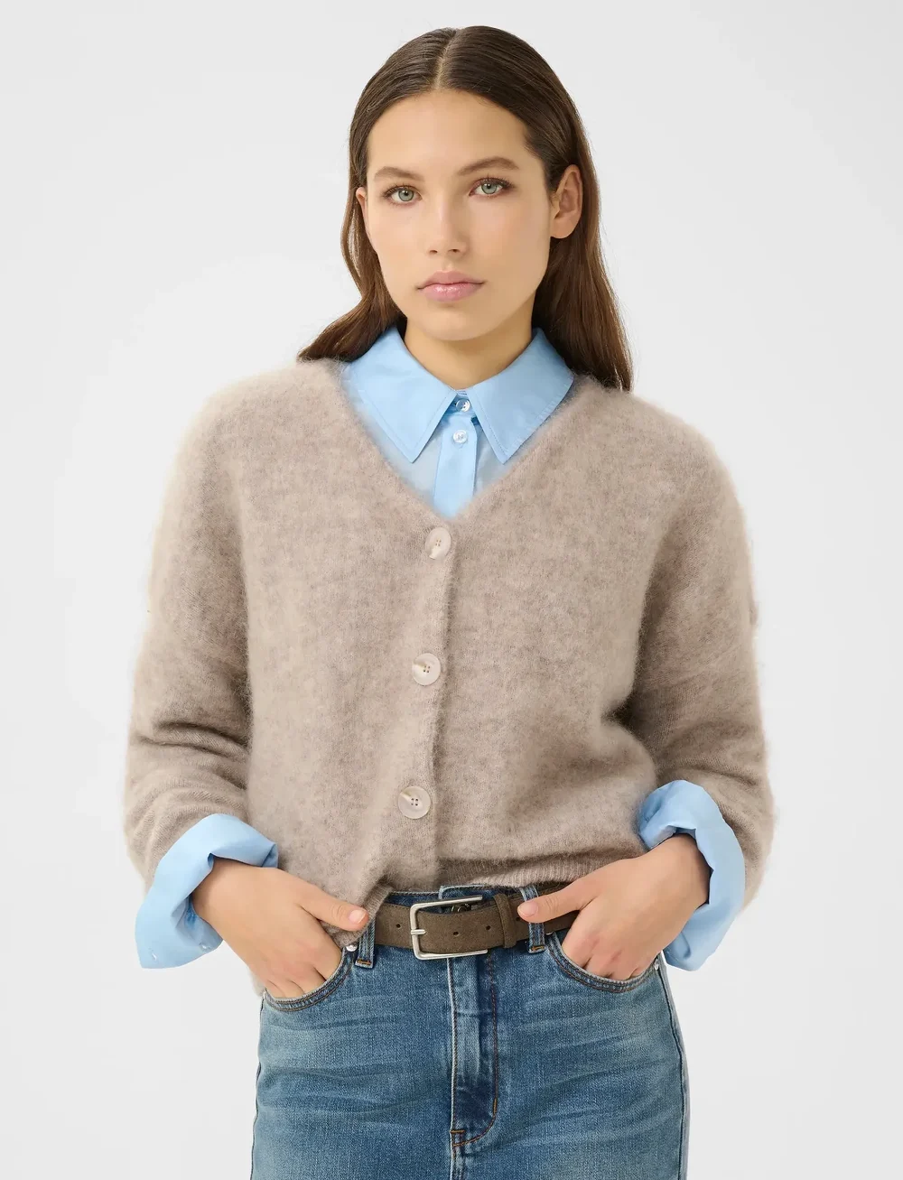 Gestuz - GZdebbie cardigan - cardigans - warm sand melange - 0