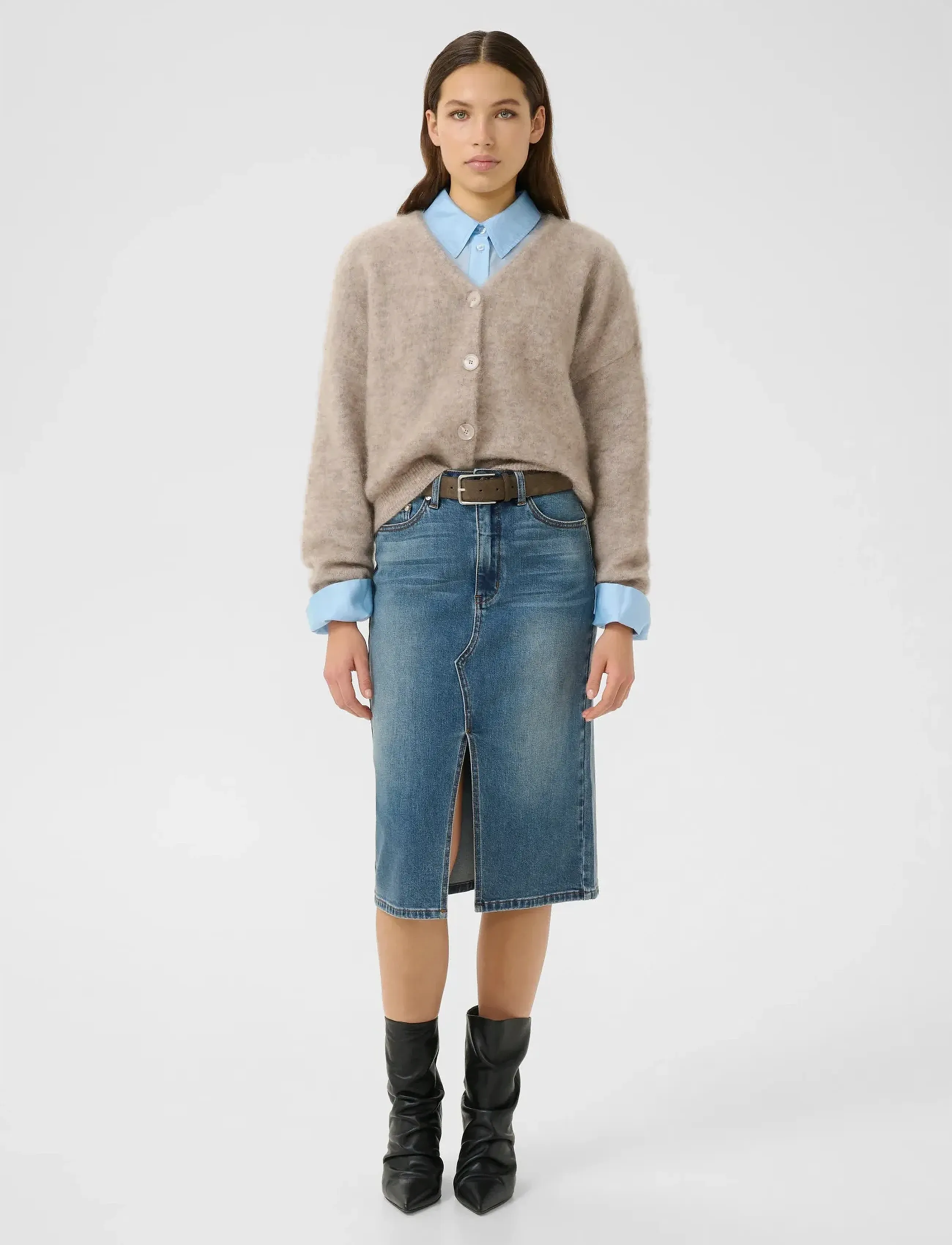 Gestuz - GZdebbie cardigan - warm sand melange - 3