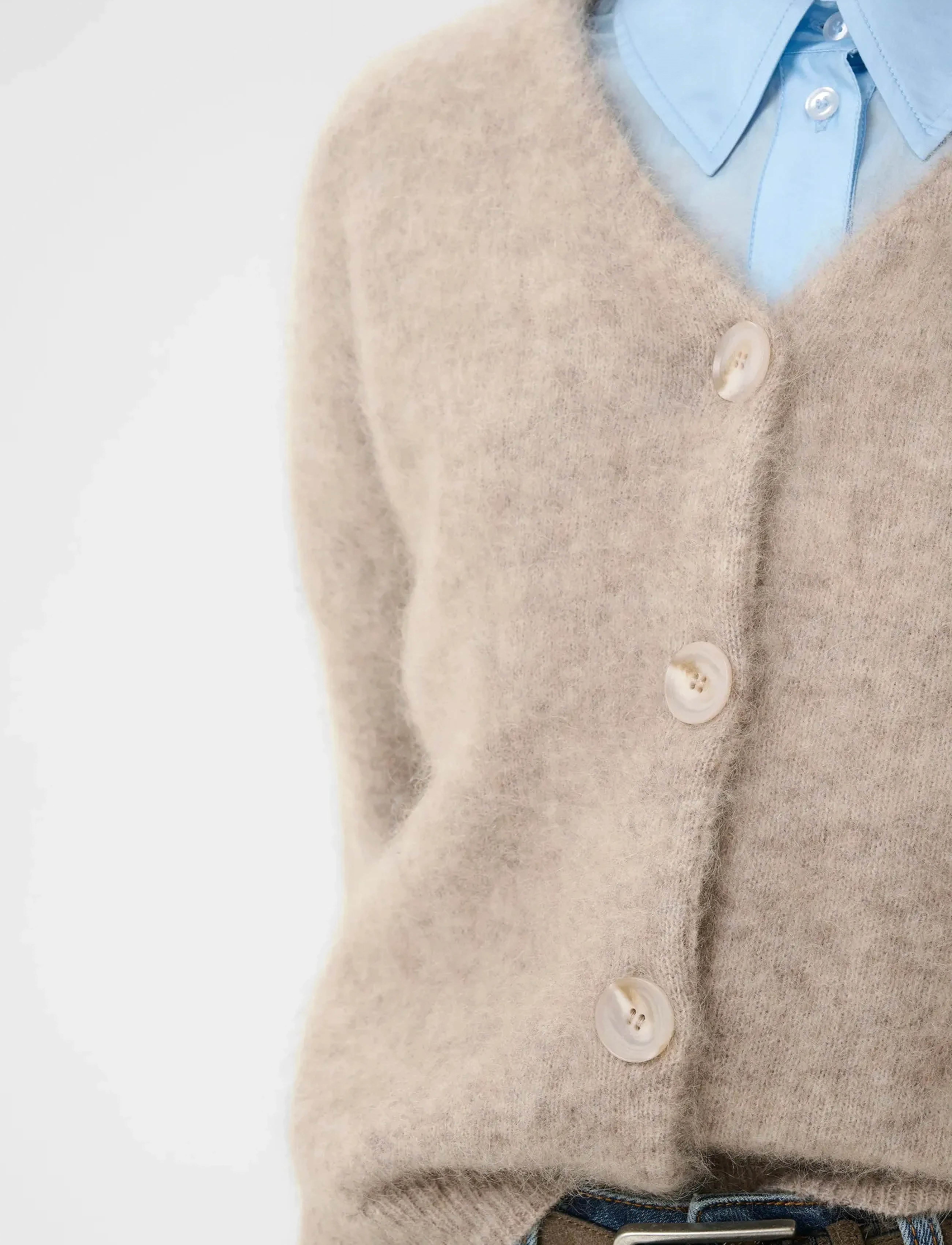 Gestuz - GZdebbie cardigan - warm sand melange - 5