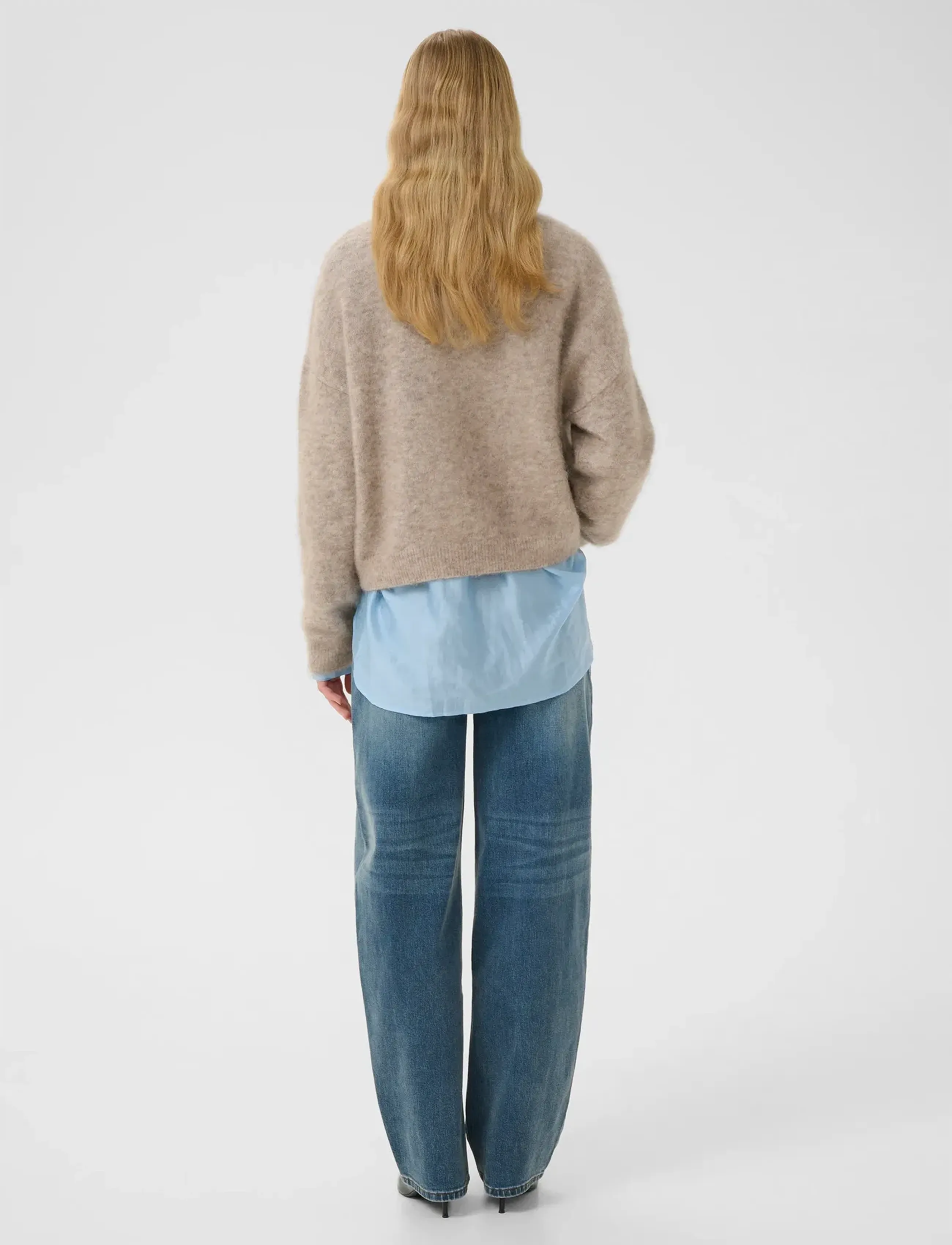 Gestuz - GZdebbie pullover - trøjer - warm sand melange - 4