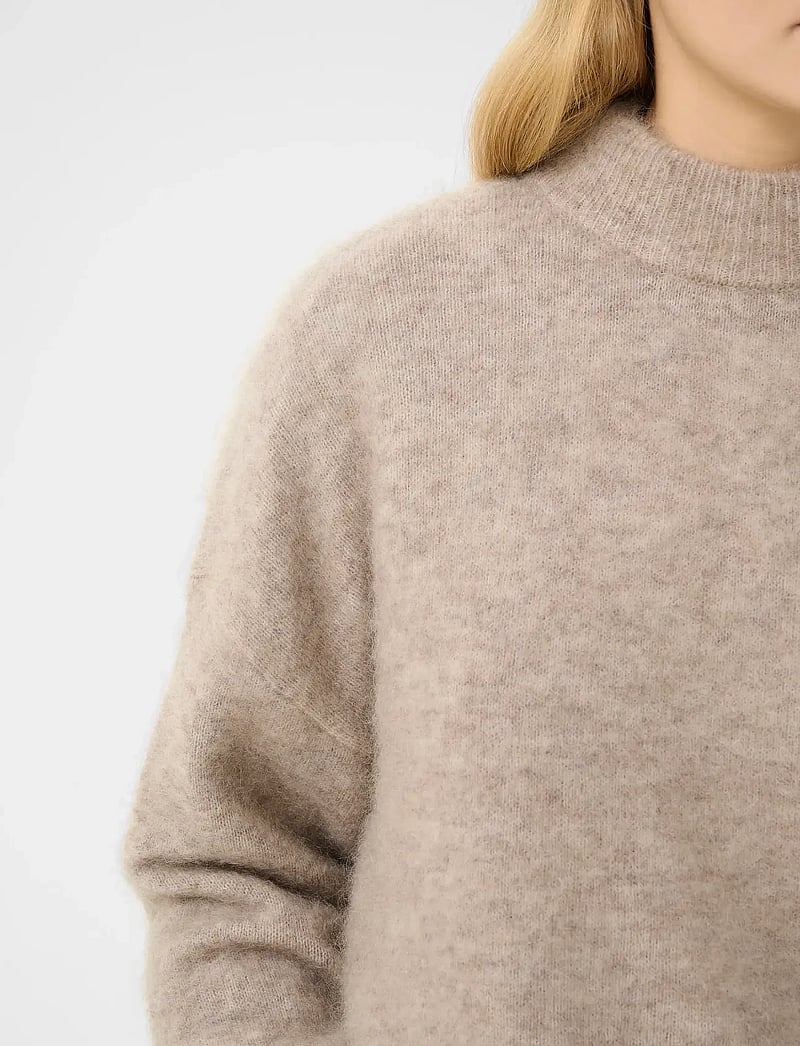 Gestuz - GZdebbie pullover - stickade tröjor - warm sand melange - 5