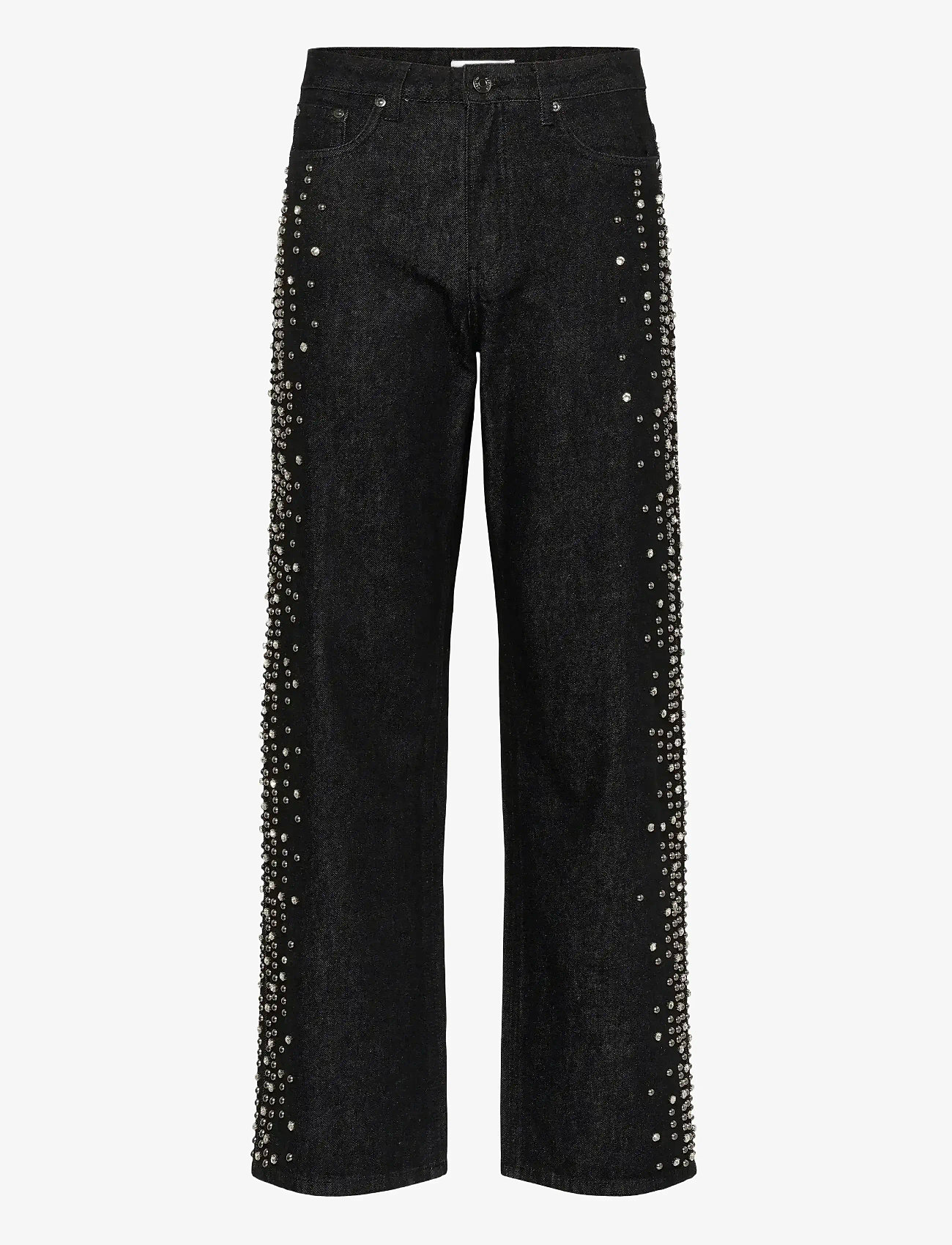 Gestuz - GZleei HW wide jeans - brede jeans - black - 1