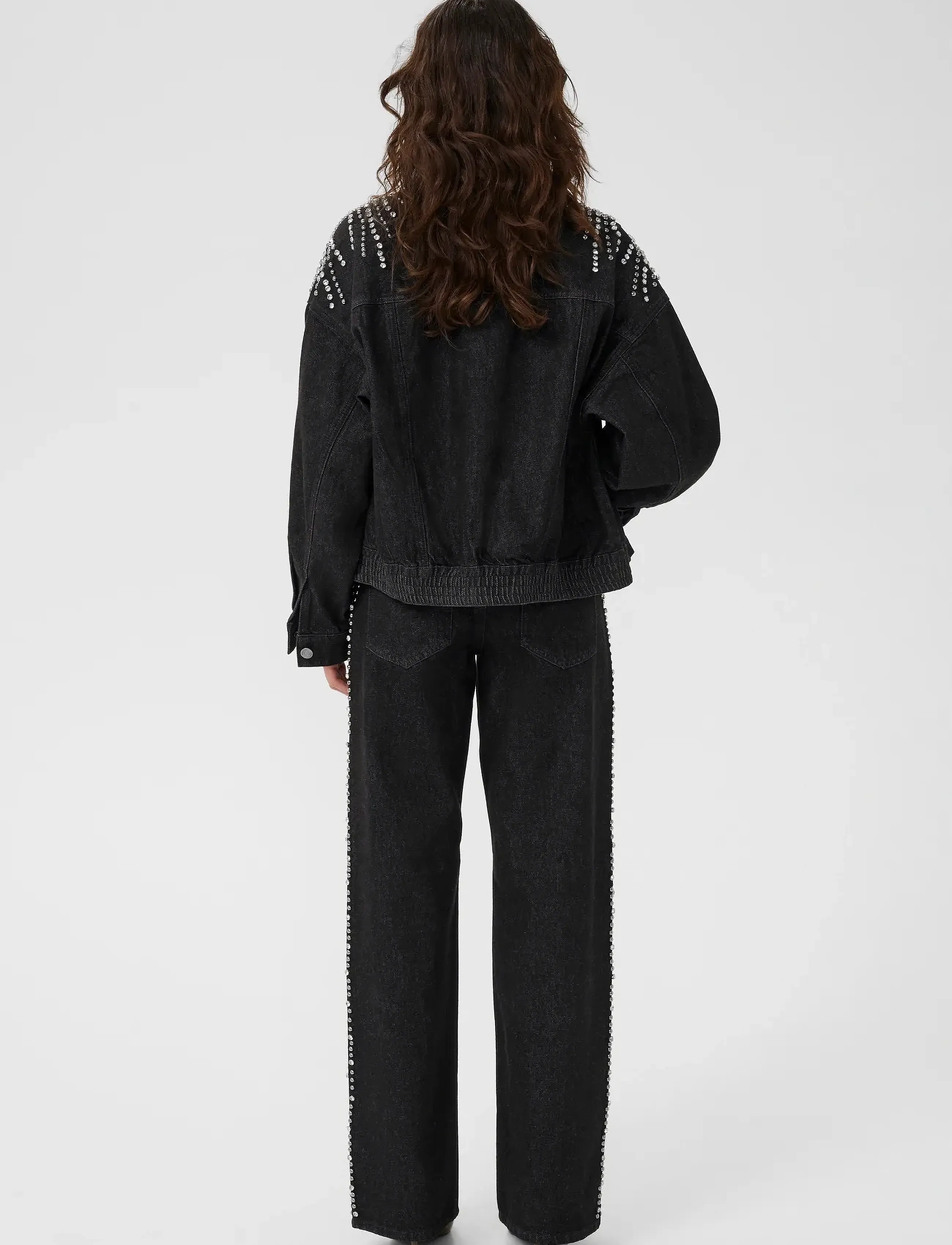 Gestuz - GZleei HW wide jeans - hosen mit weitem bein - black - 4