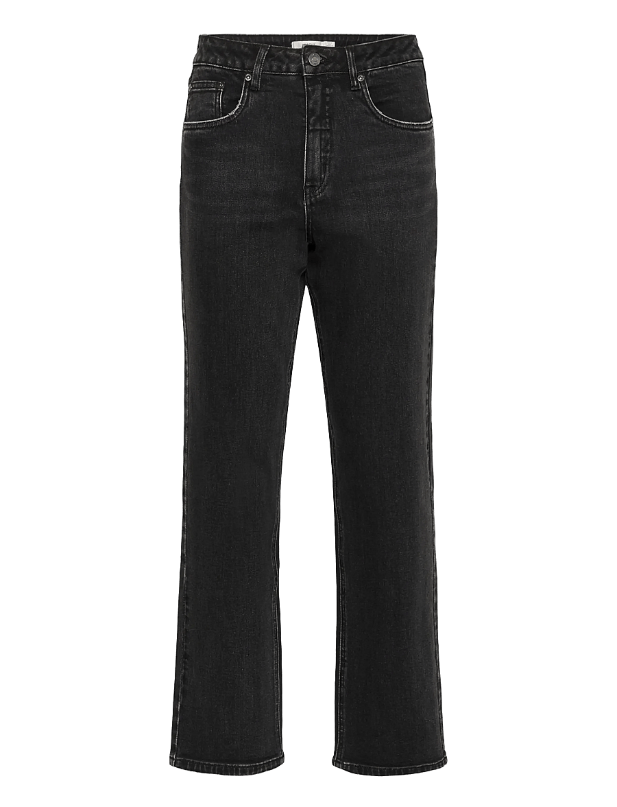 Gestuz - GZjade HW straight jeans NOOS - gerade jeans - washed dark black - 0