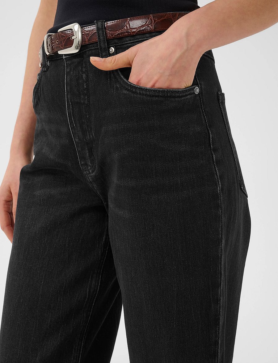 Gestuz - GZjade HW straight jeans NOOS - gerade jeans - washed dark black - 5