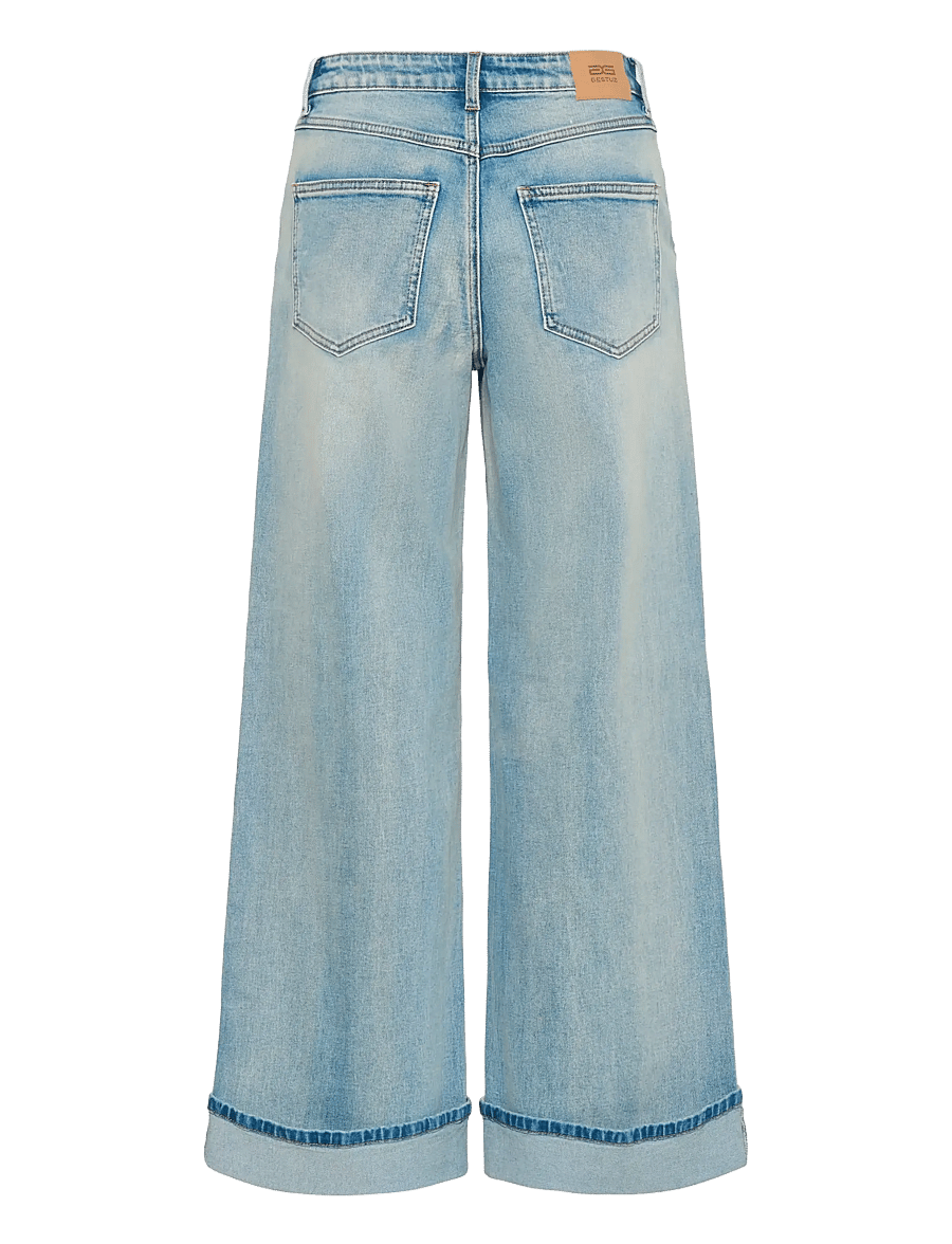 Gestuz - GZsara HW wide jeans NOOS - laia säärega teksad - washed blue - 2