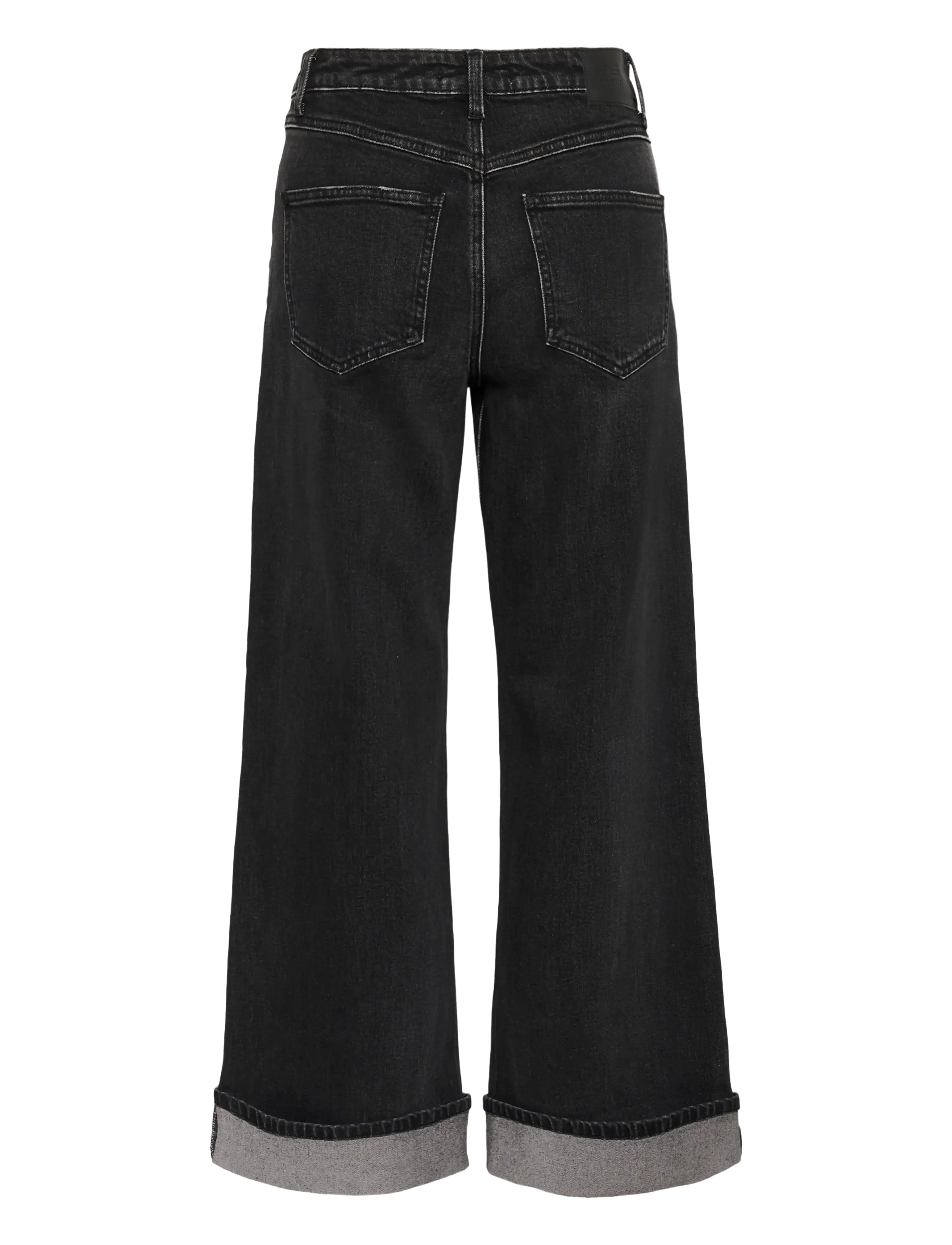 Gestuz - GZsara HW wide jeans NOOS - hosen mit weitem bein - washed dark black - 1