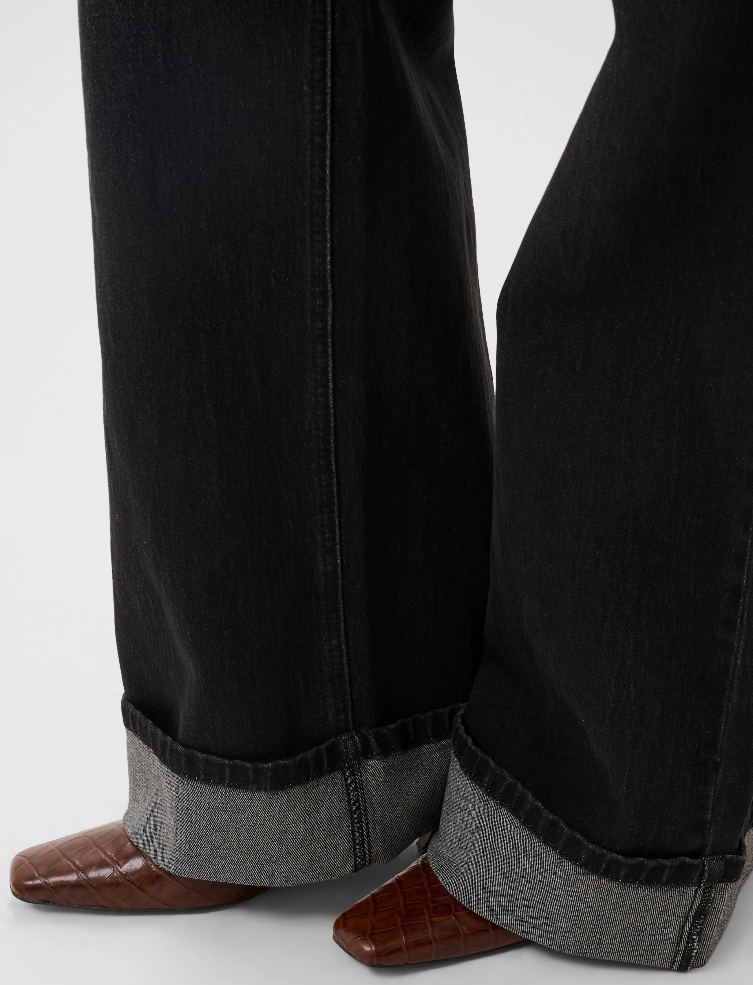 Gestuz - GZsara HW wide jeans NOOS - hosen mit weitem bein - washed dark black - 5