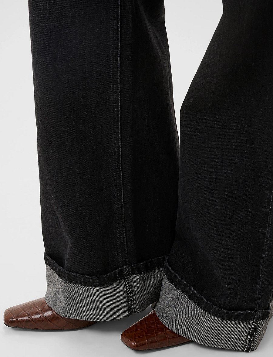 Gestuz - GZsara HW wide jeans NOOS - hosen mit weitem bein - washed dark black - 5