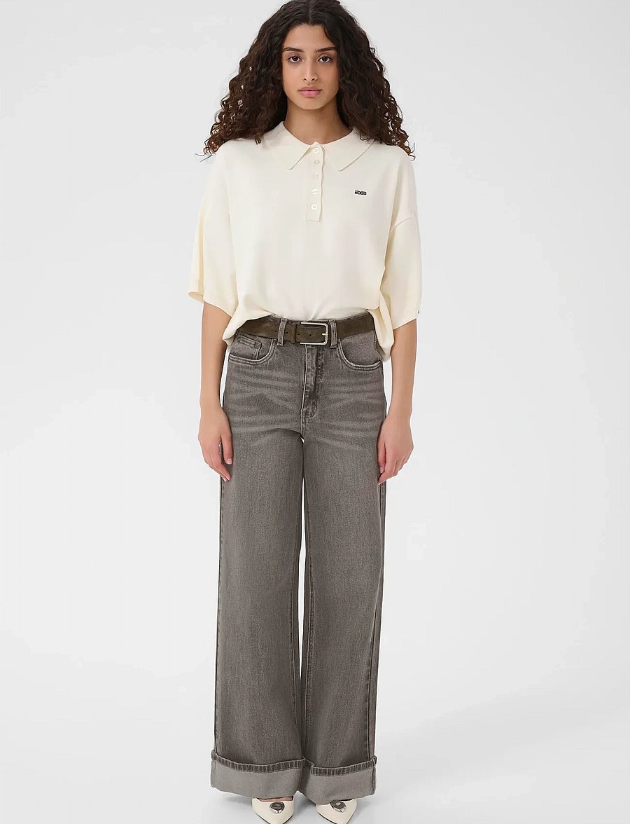 Gestuz - GZsara HW wide jeans NOOS - wide leg jeans - washed light grey - 3