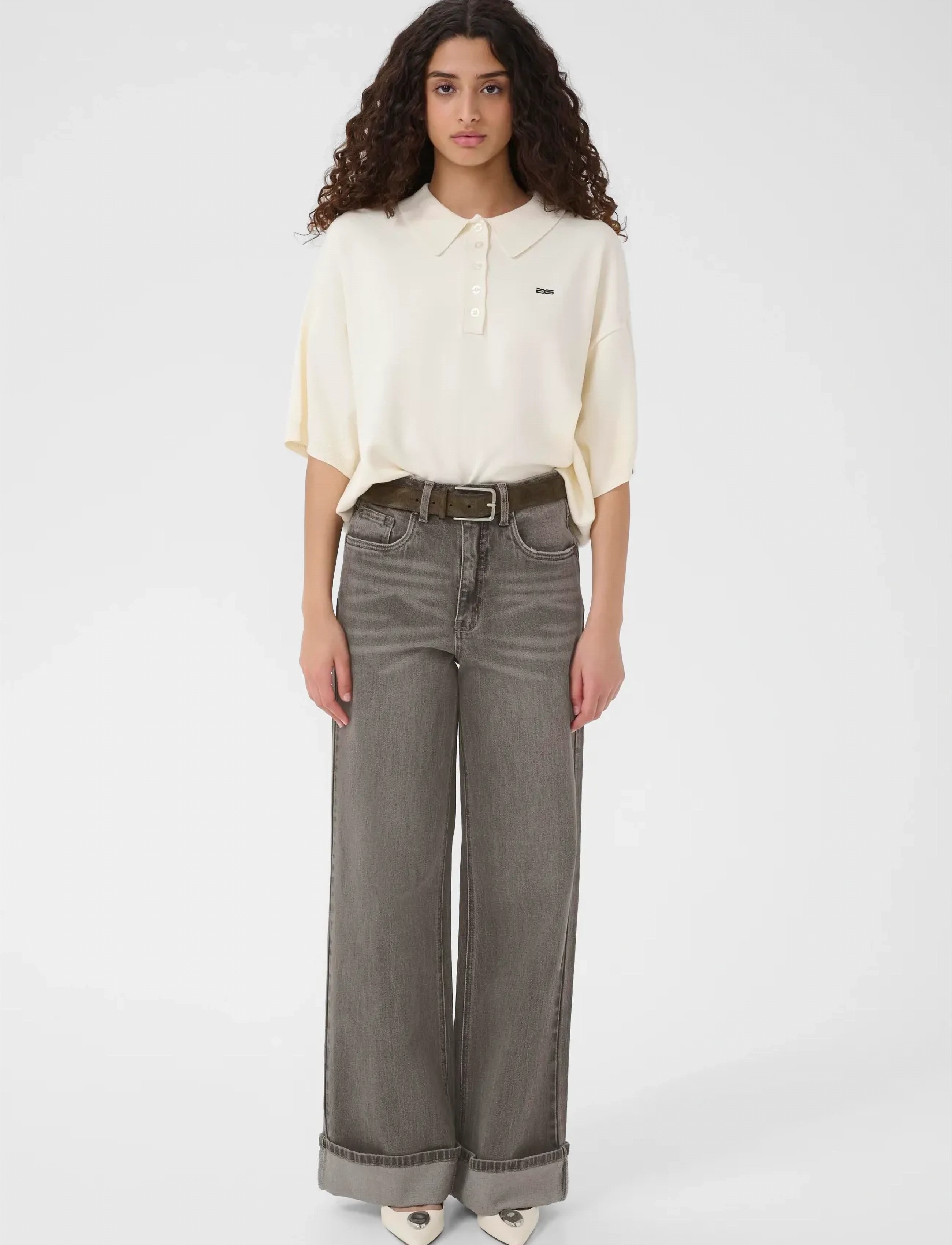 Gestuz - GZsara HW wide jeans NOOS - brede jeans - washed light grey - 3