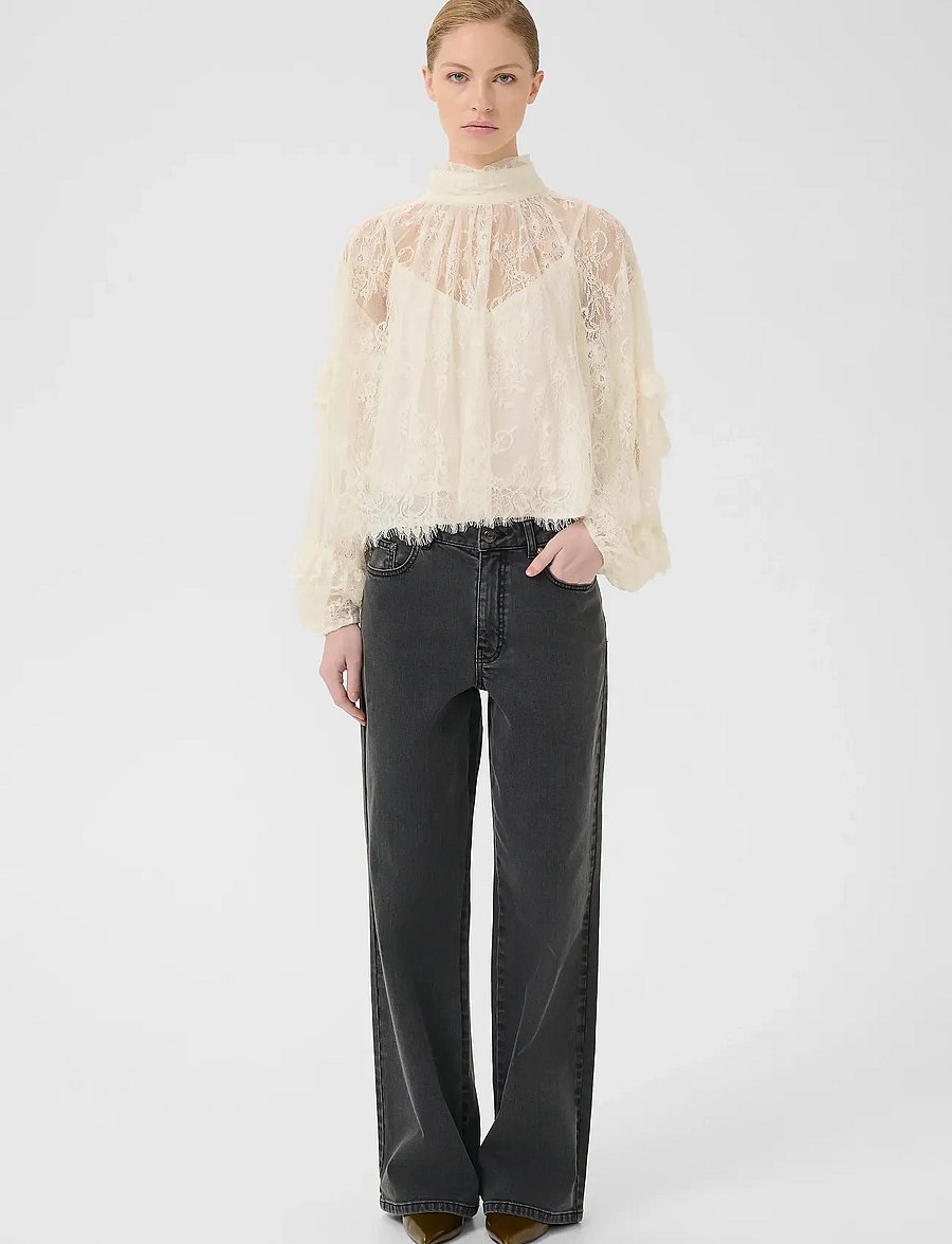 Gestuz - GZlami blouse - pitkähihaiset puserot - egret - 3