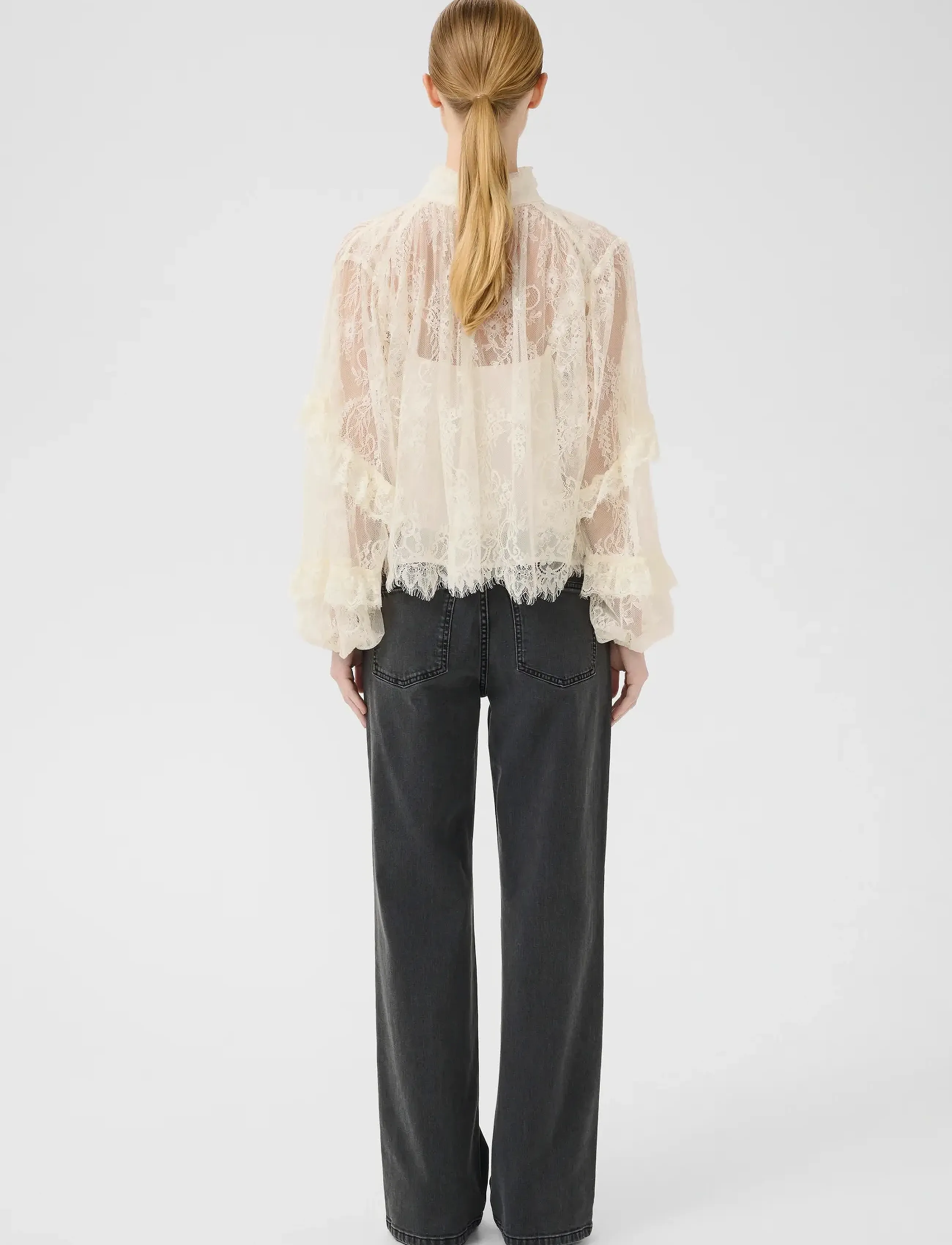 Gestuz - GZlami blouse - blūzes ar garām piedurknēm - egret - 4