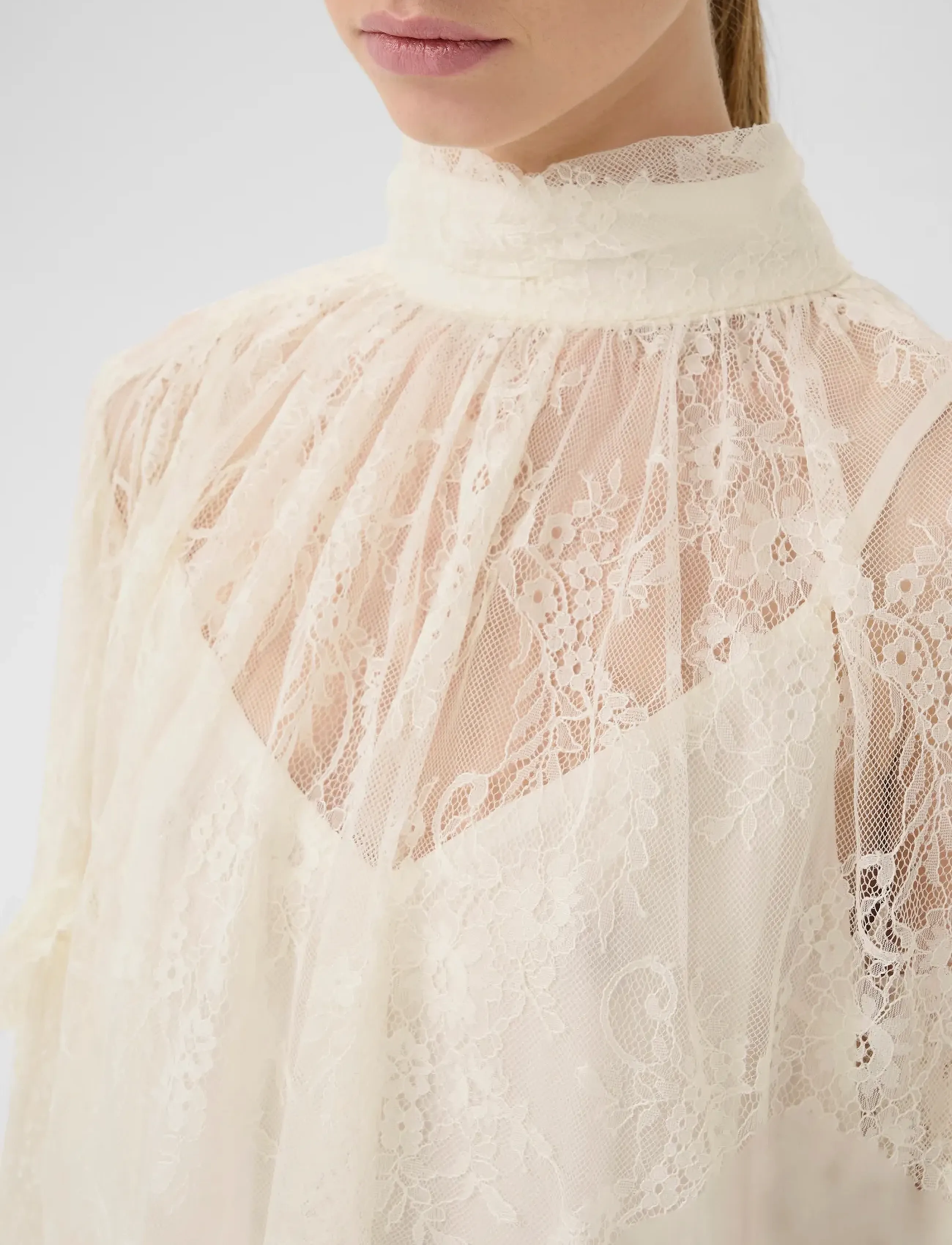 Gestuz - GZlami blouse - blūzes ar garām piedurknēm - egret - 5