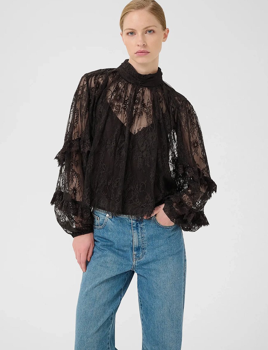 Gestuz - GZlami blouse - blouses à manches longues - ganache - 0
