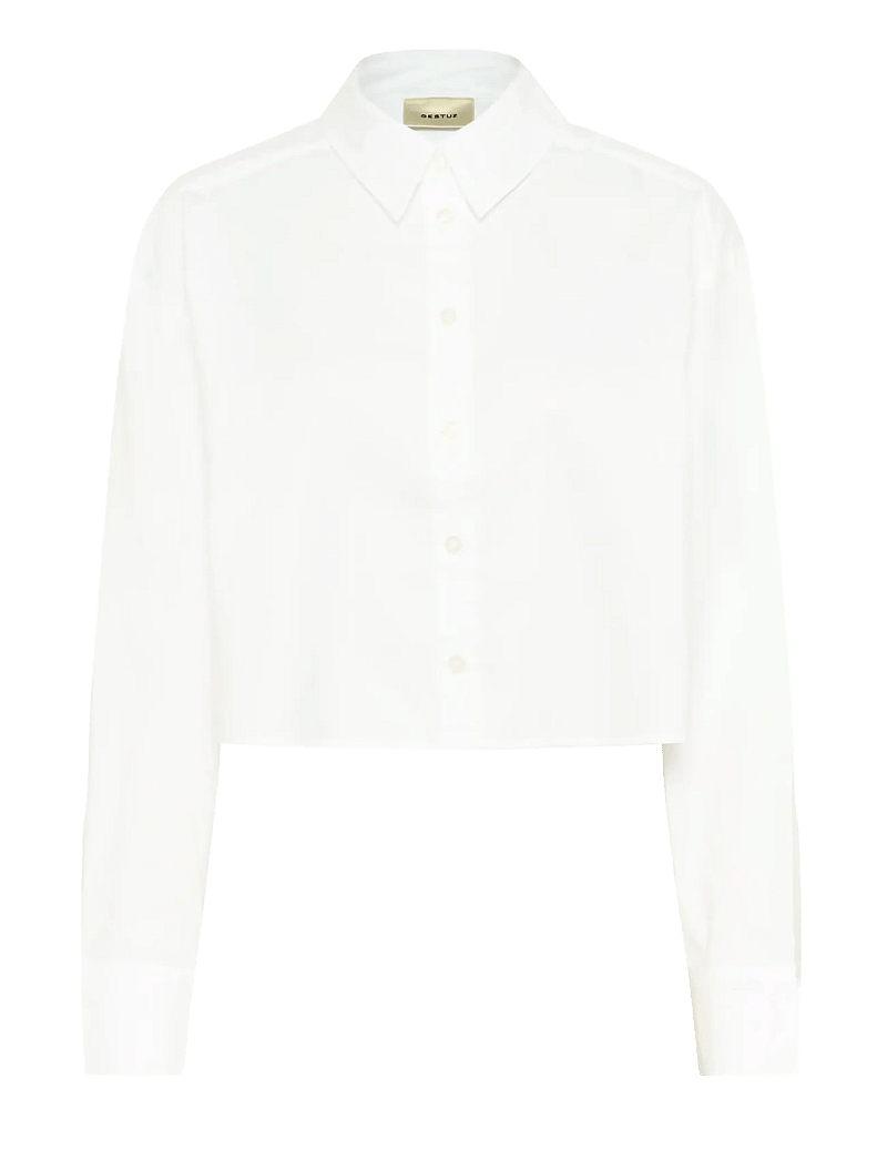 Gestuz - GZyork short shirt NOOS - kortärmade skjortor - bright white - 1