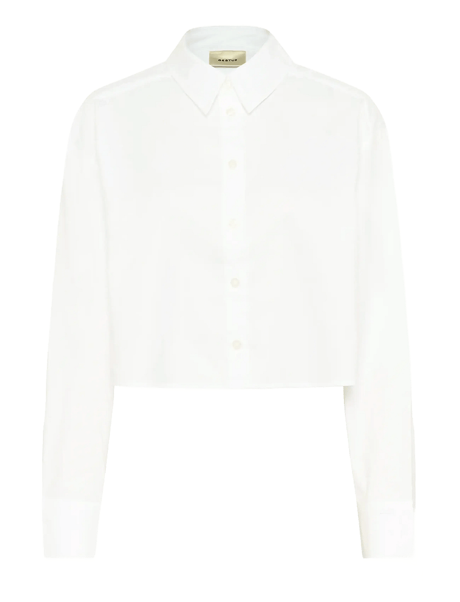 Gestuz - GZyork short shirt NOOS - short-sleeved shirts - bright white - 1