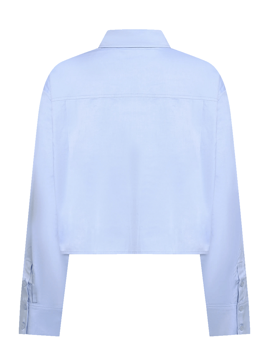 Gestuz - GZyork short shirt NOOS - kortärmade skjortor - chambray blue melange - 1
