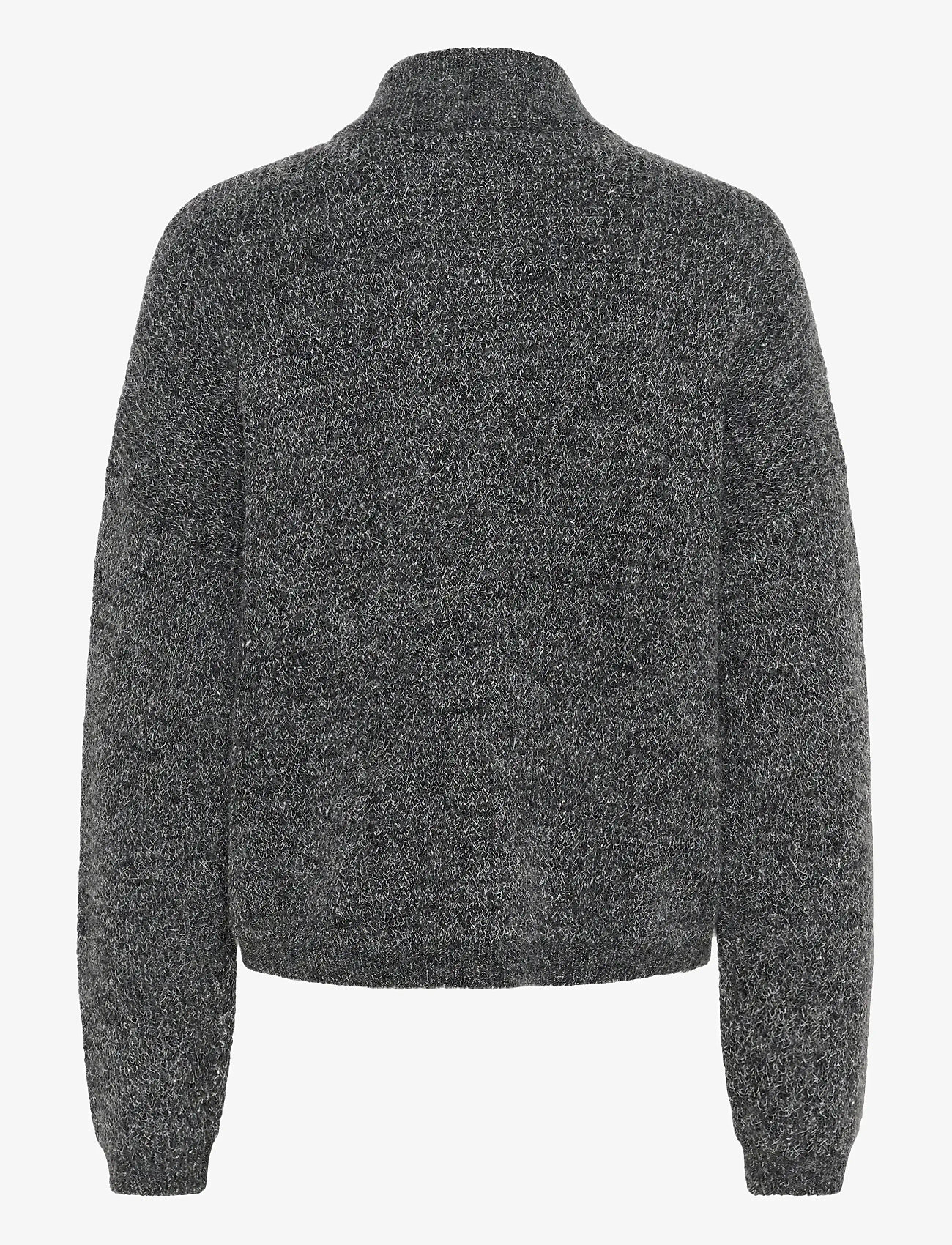 Gestuz - GZalpha shimmer cardigan - cardigans - charcoal melange with lurex - 1