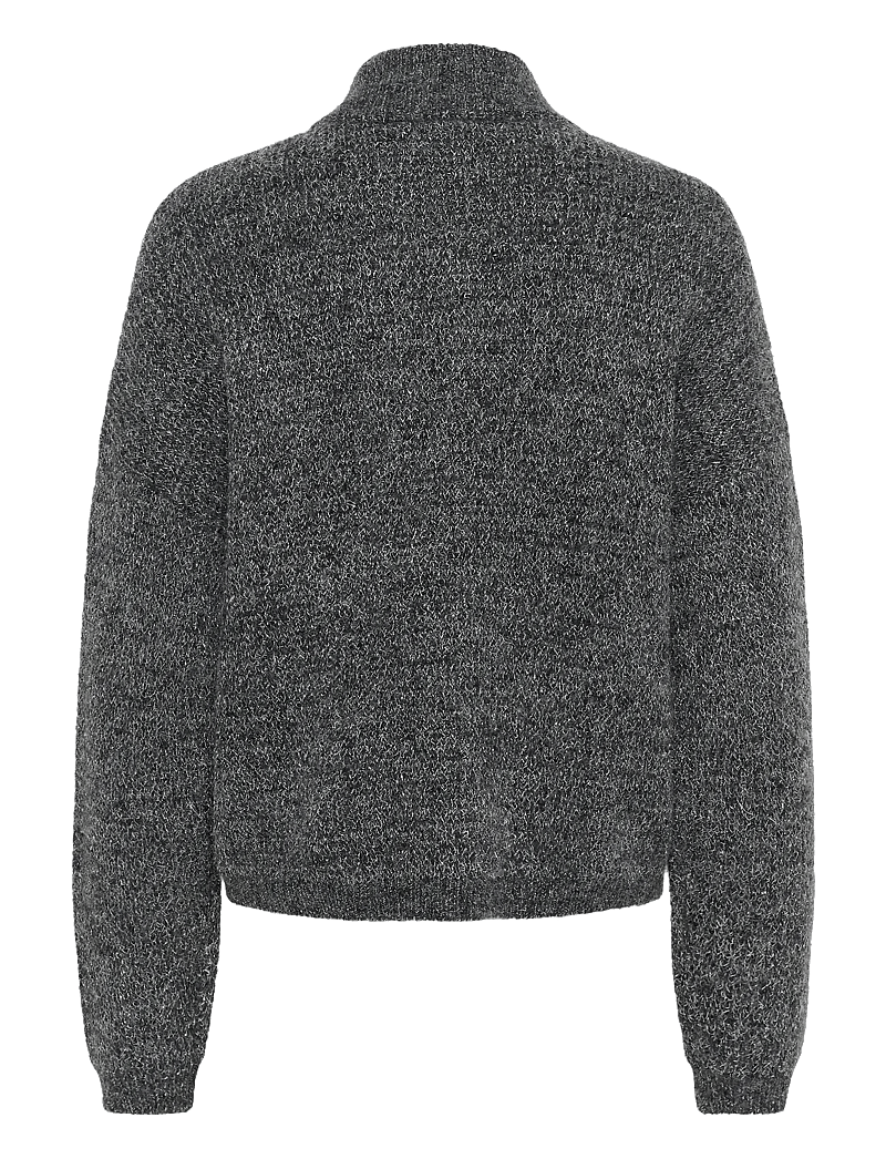 Gestuz - GZalpha shimmer cardigan - cardigans - charcoal melange with lurex - 1