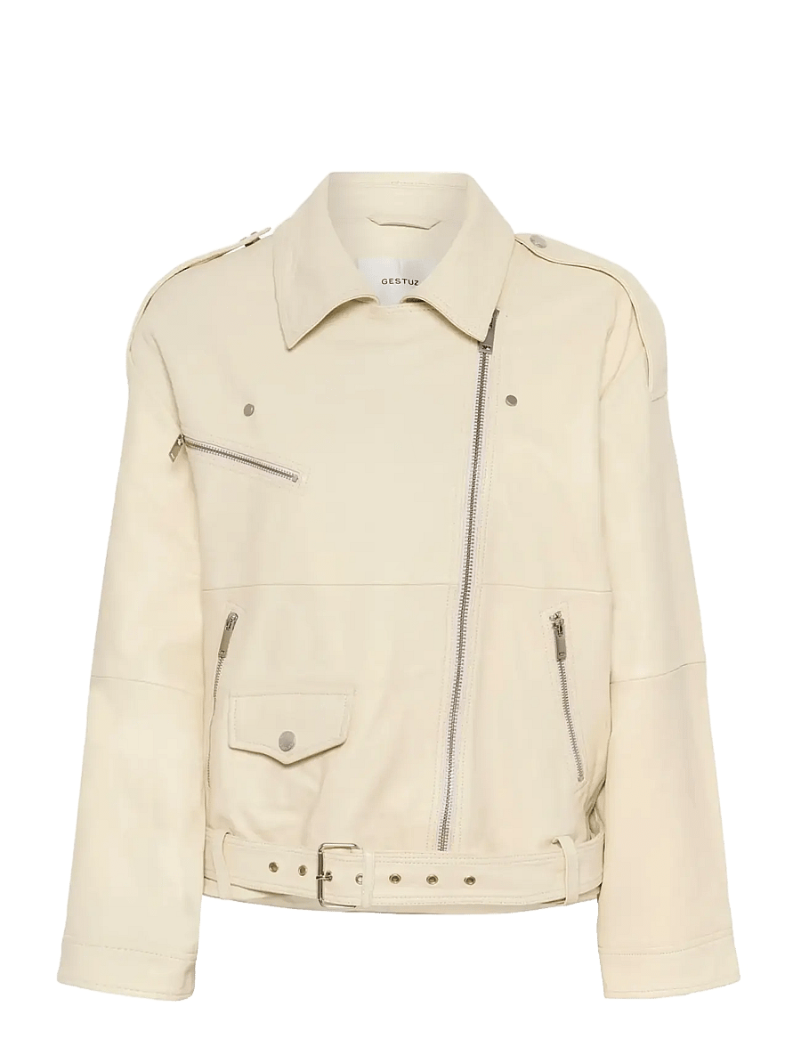 Gestuz - GZvida OZ jacket - lederjacken - birch - 1