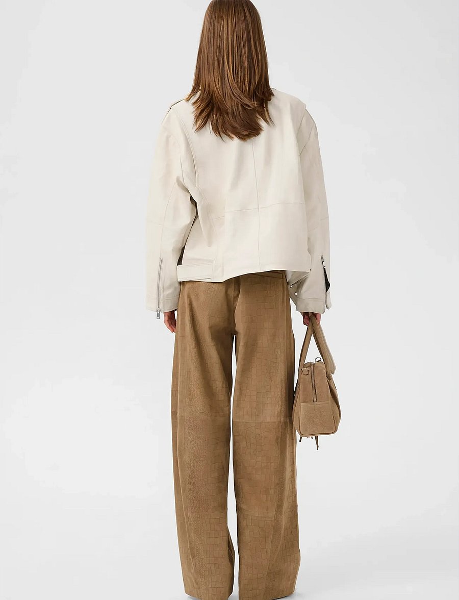 Gestuz - GZvida OZ jacket - lederjacken - birch - 4