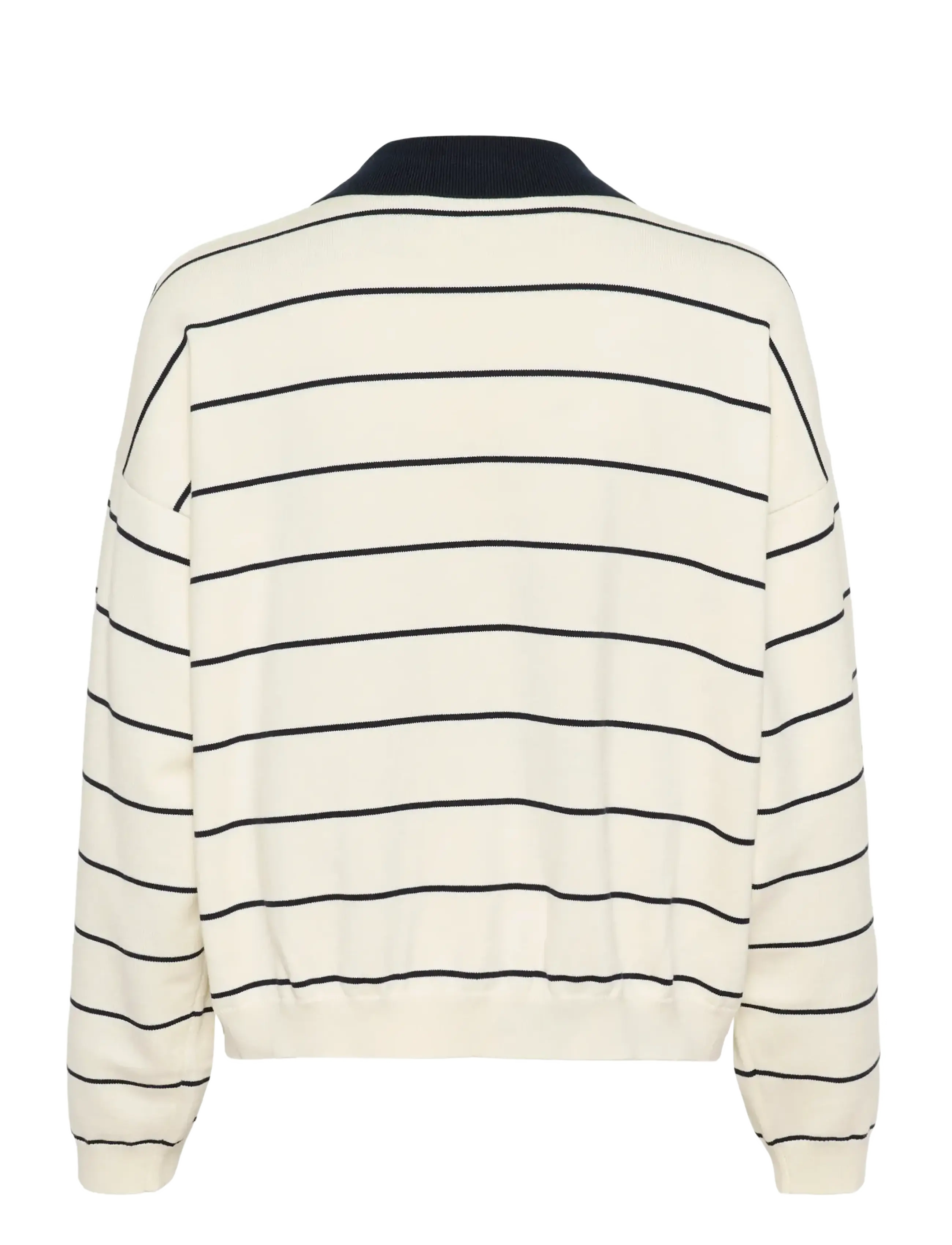 Gestuz - GZtaige polo pullover - egret/skycaptain striped - 2