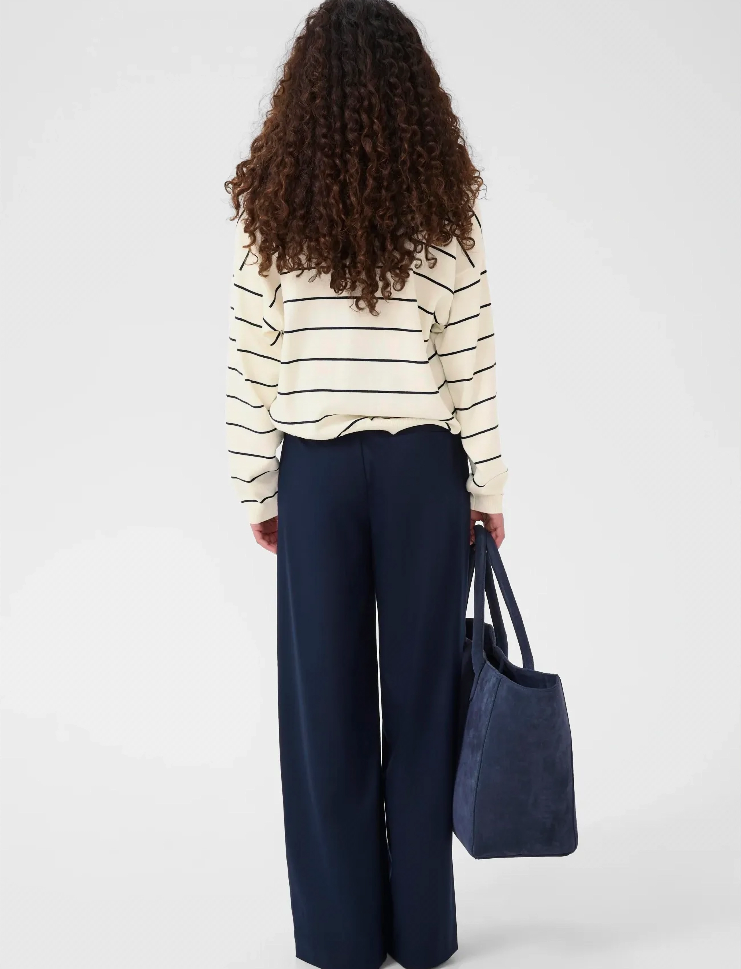 Gestuz - GZtaige polo pullover - egret/skycaptain striped - 4