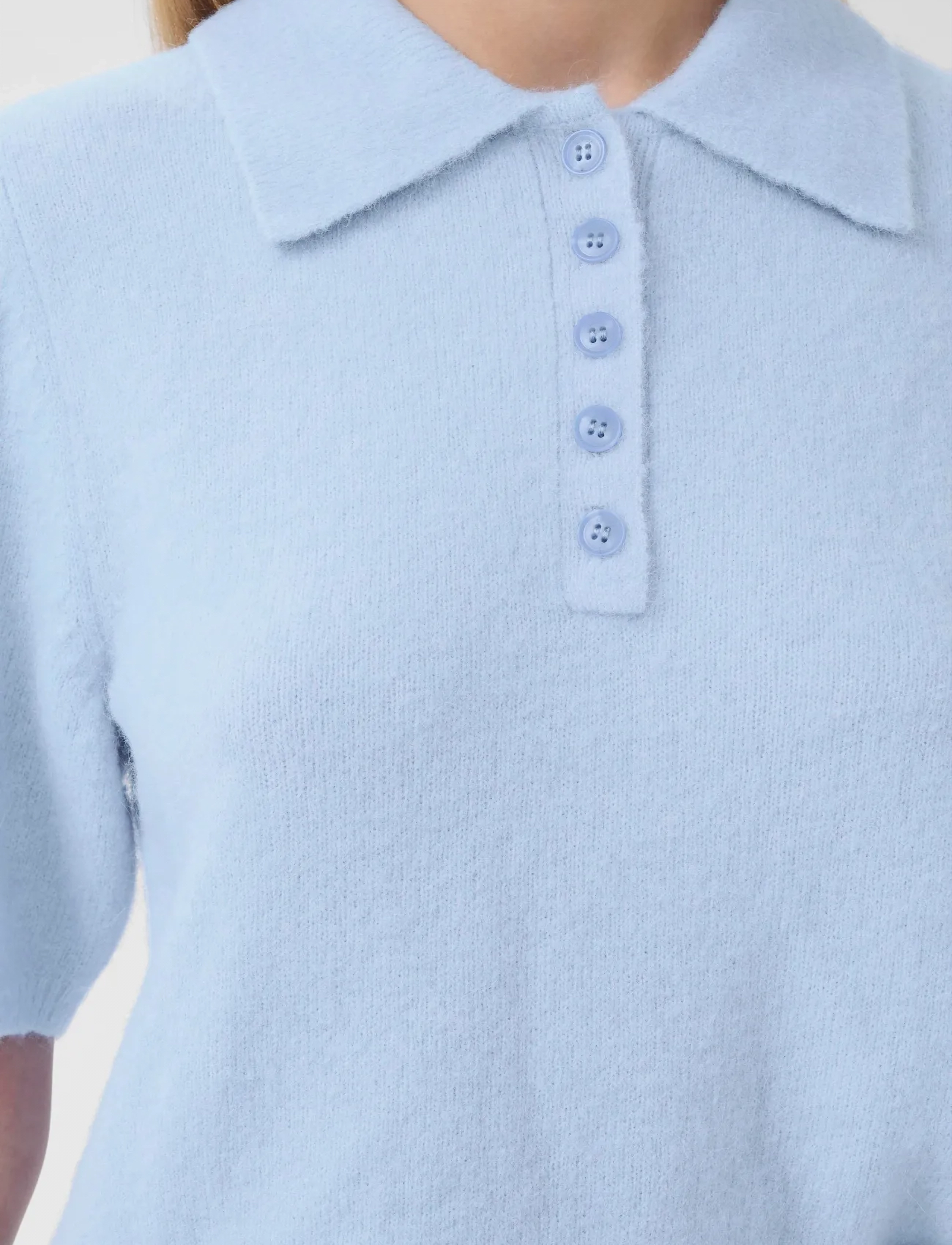 Gestuz - GZalpha ss polo pullover - pullover - centaurea mÉlange - 5