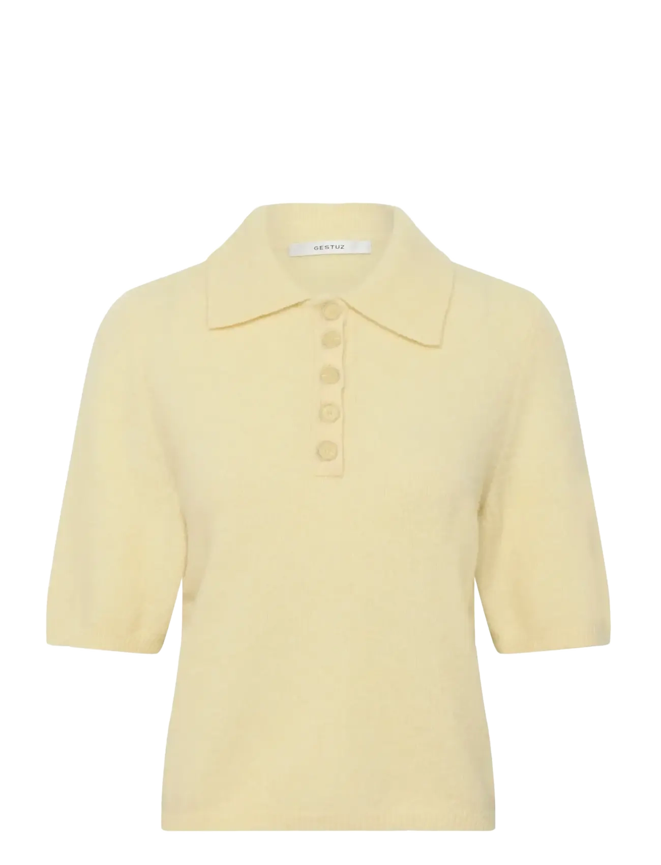 Gestuz GZalpha ss polo pullover - Pullover - FROZEN DEW MÉLANGE / yellow