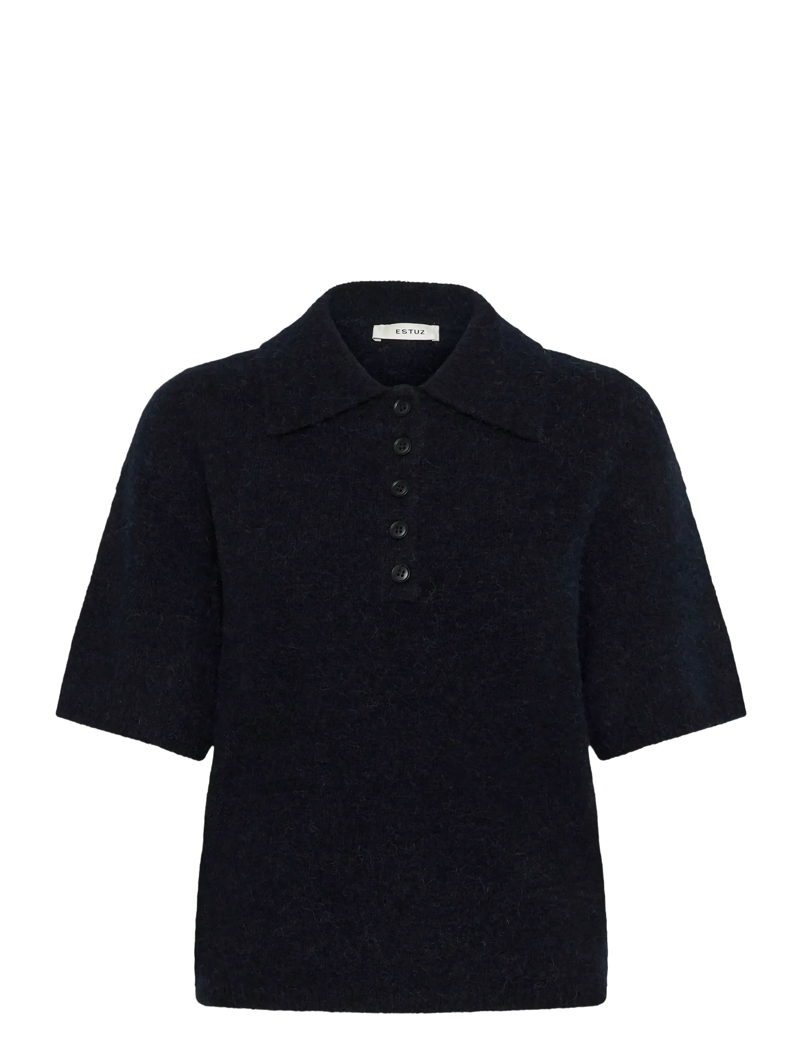 Gestuz GZalpha ss polo pullover - Strik - SKYCAPTAIN MÉLANGE / black