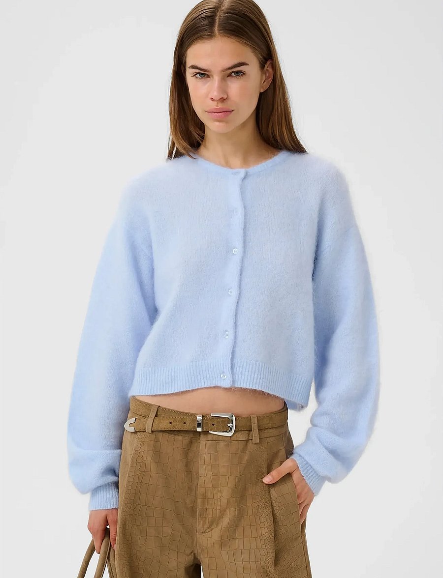 Gestuz - GZdebbie short cardigan - kardiganid - blue finch mÉlange - 0