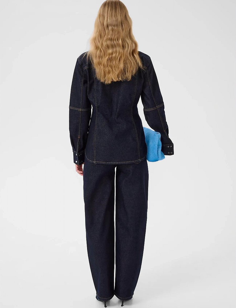Gestuz - GZmae shirt - jeansowe koszule - dark blue rinse - 4