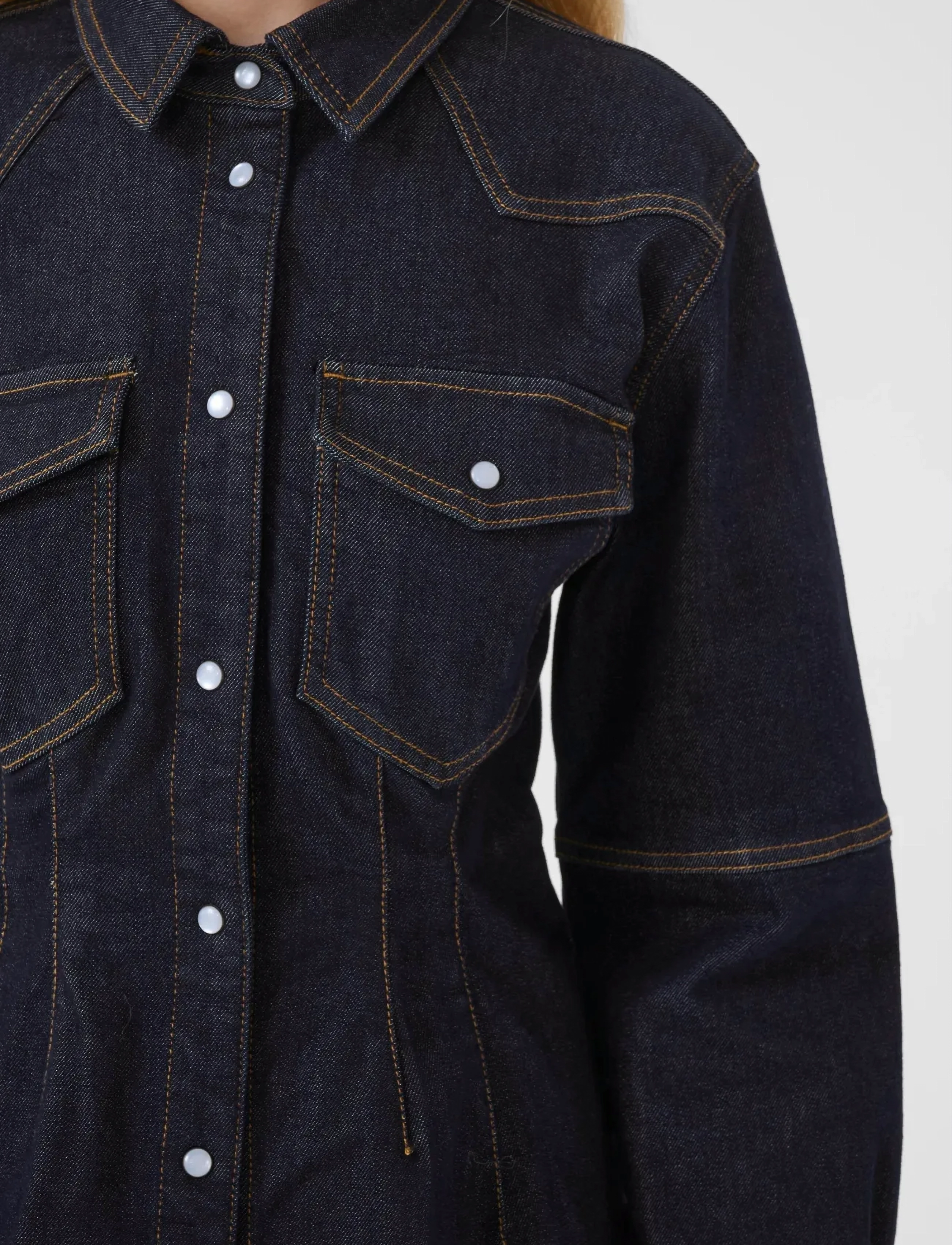Gestuz - GZmae shirt - pavasara jakas - dark blue rinse - 5