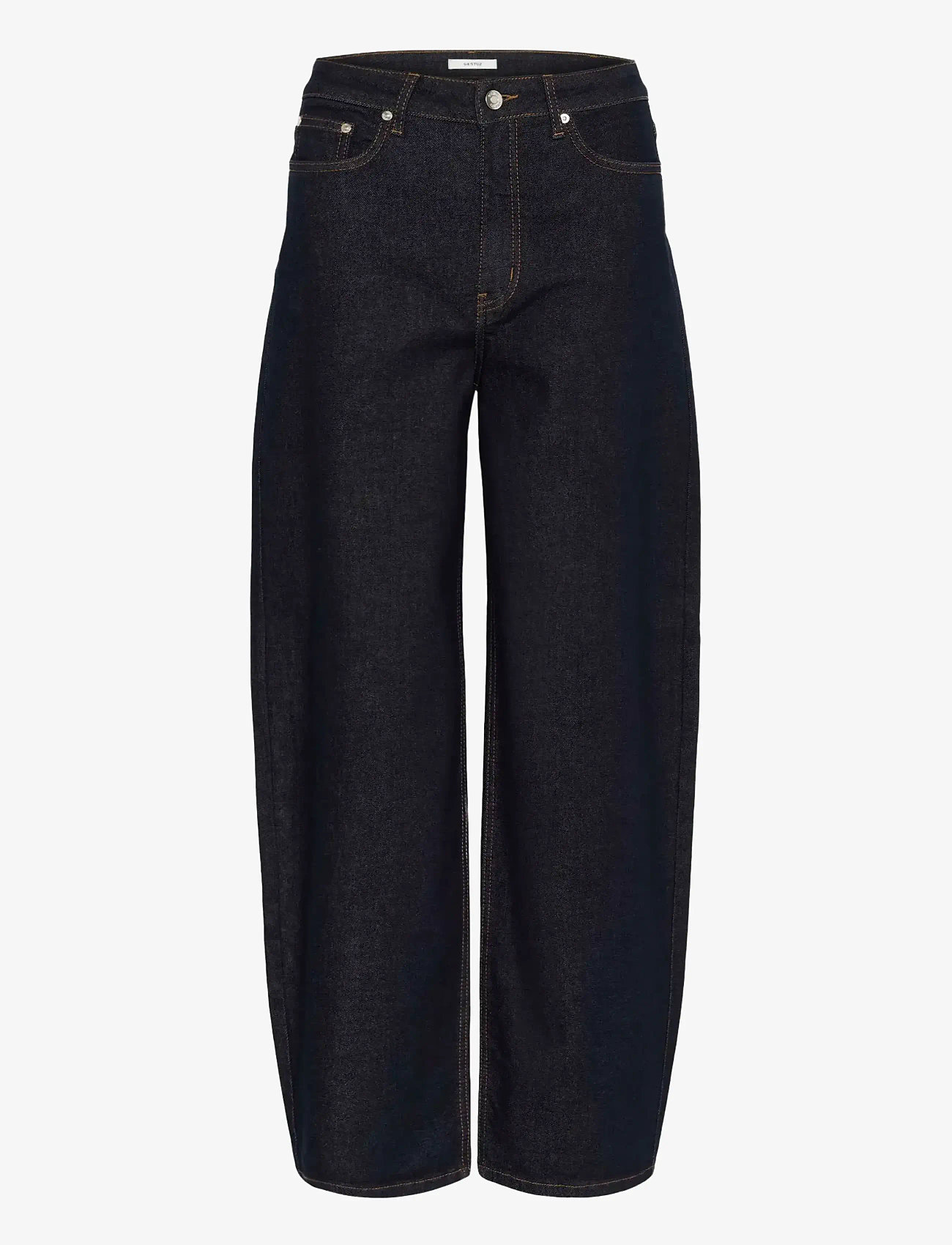 Gestuz - GZmae HW barrel jeans - barrel jeans - dark blue rinse - 1