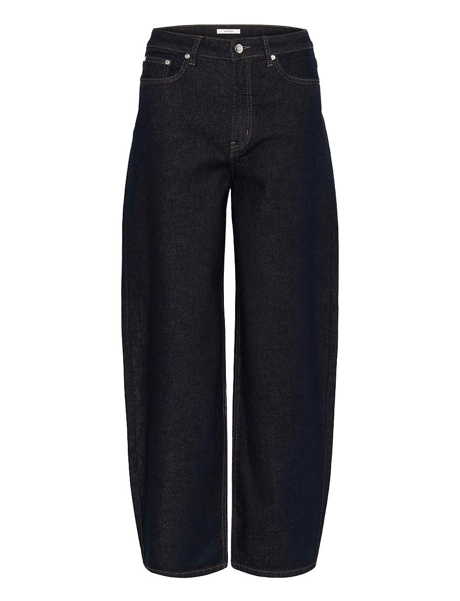Gestuz - GZmae HW barrel jeans - barrel jeans - dark blue rinse - 1