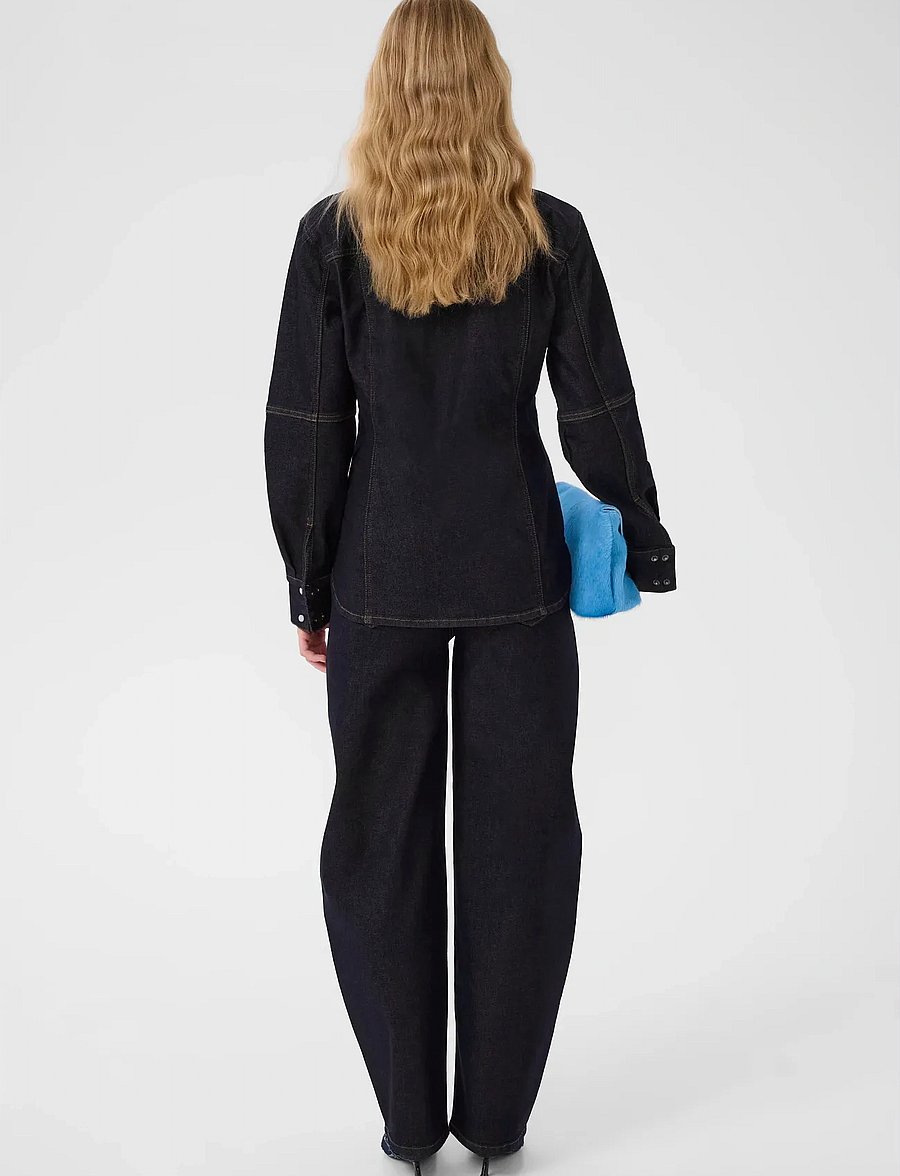 Gestuz - GZmae HW barrel jeans - barrel jeans - dark blue rinse - 4