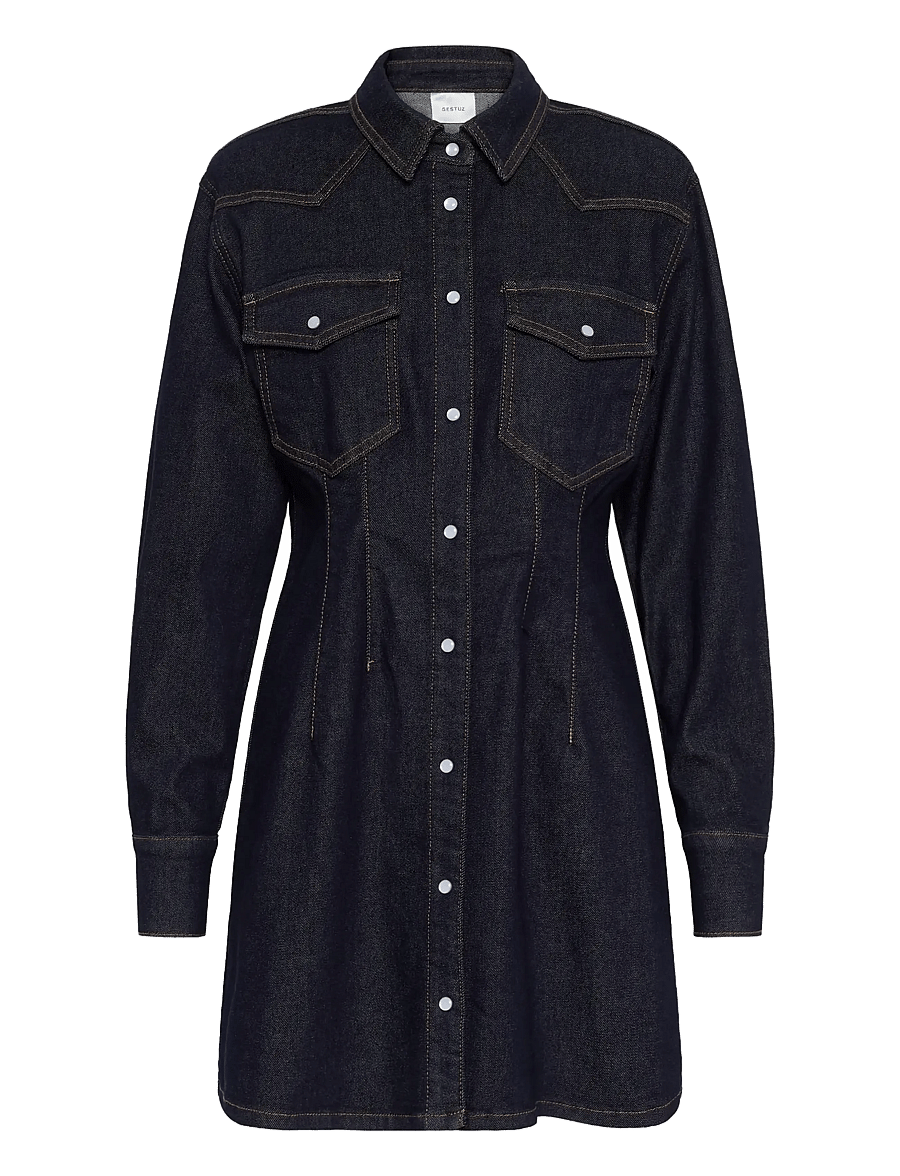 Gestuz - GZmae dress - shirt dresses - dark blue rinse - 1