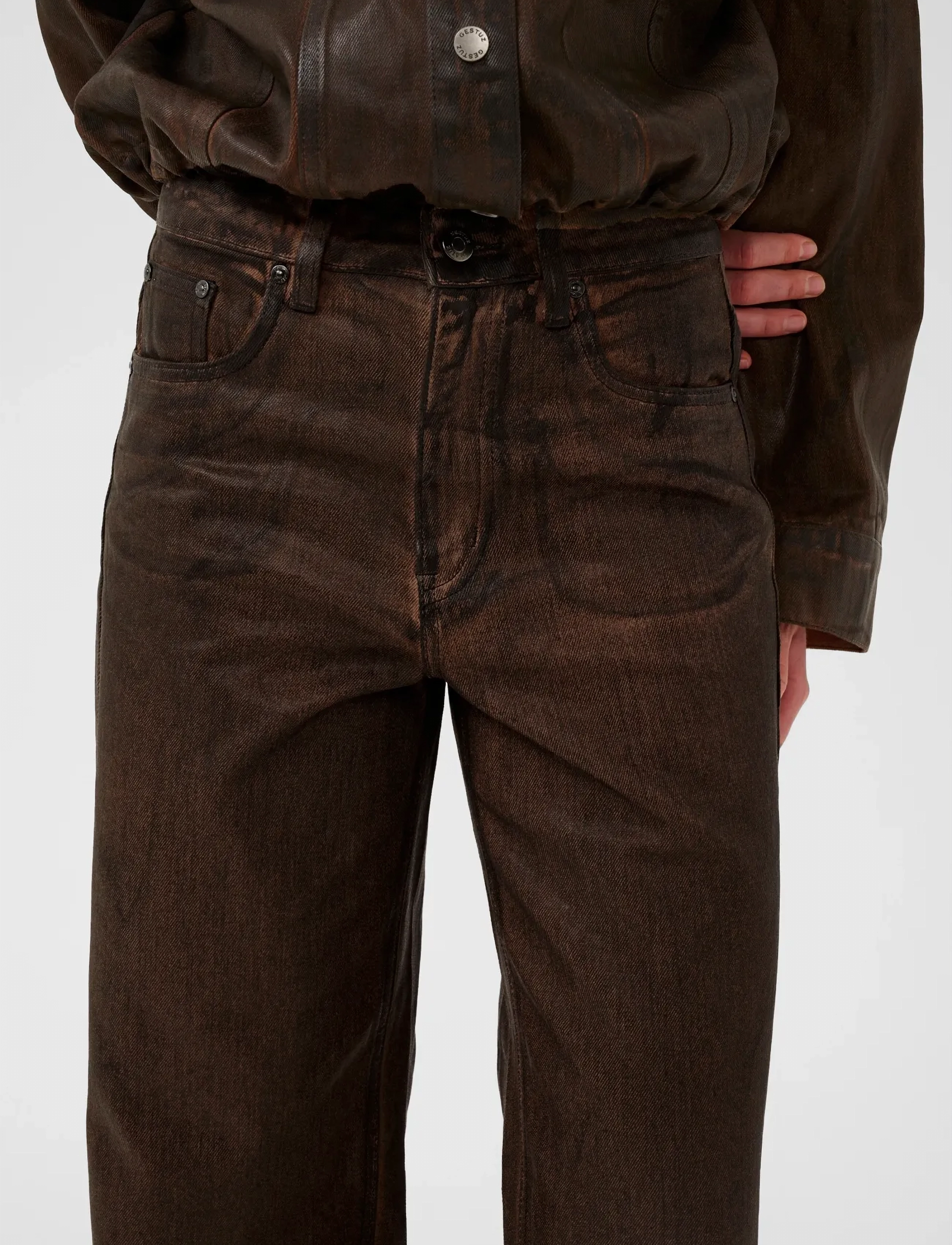 Gestuz GZcellie HW wide jeans - Kollektionen - DACHSHUND / brown