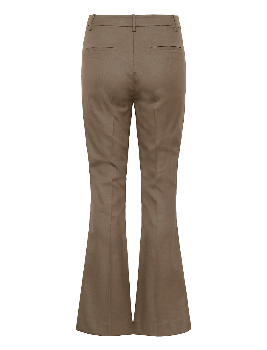 Gestuz - GZpaula HW flared pants - alt laiad püksid - dark timberwolf melange - 2