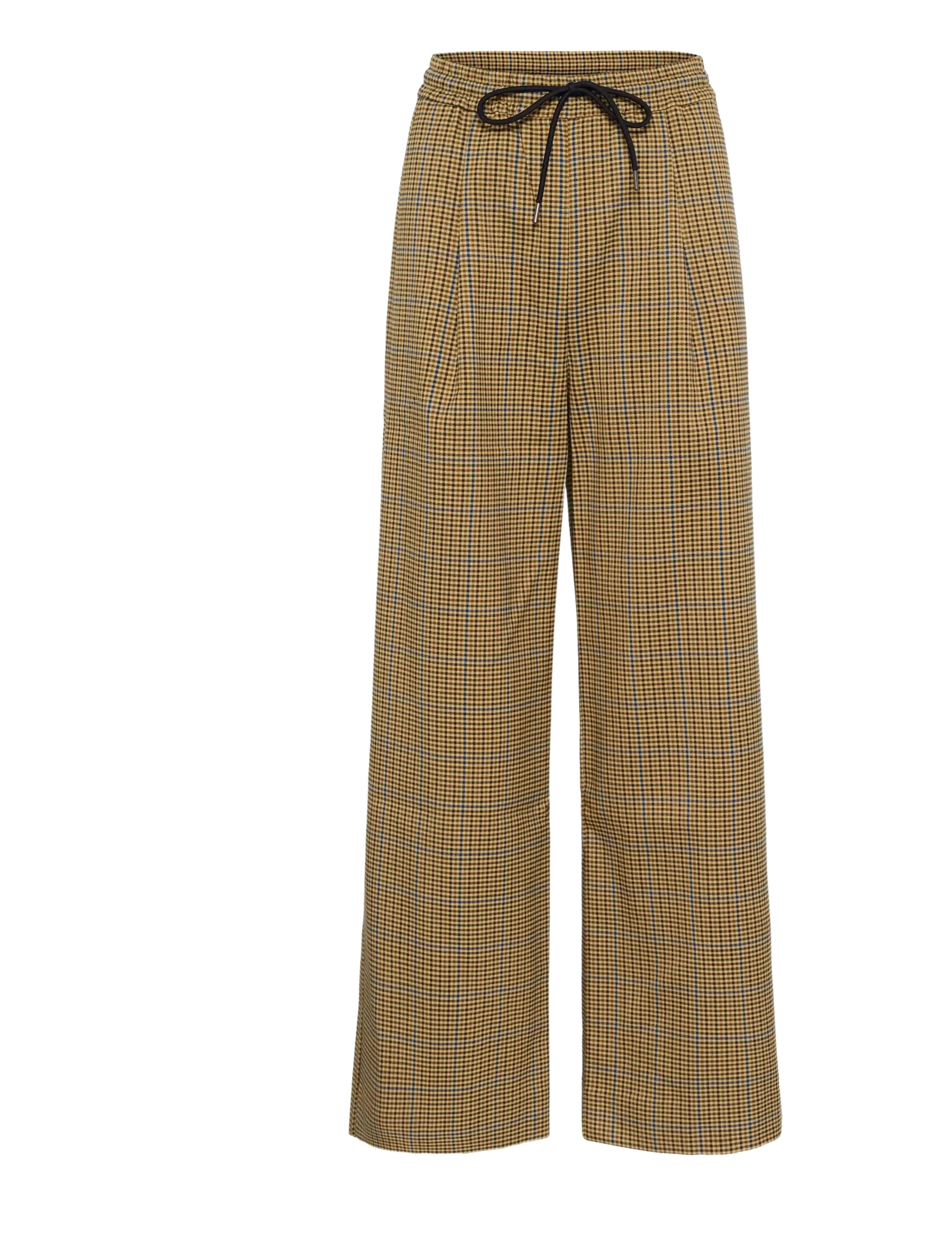 Gestuz GZchicca HW pants - Püksid - CORN/BROWN/BLUE CHECK / multi