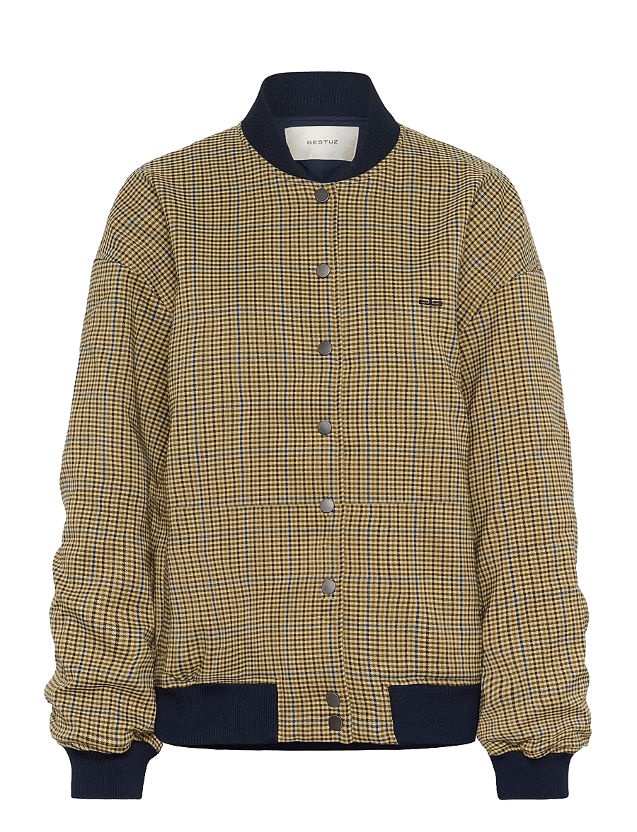 Gestuz - GZchicca bomber - Õhukesed jakid - corn/brown/blue check - 1